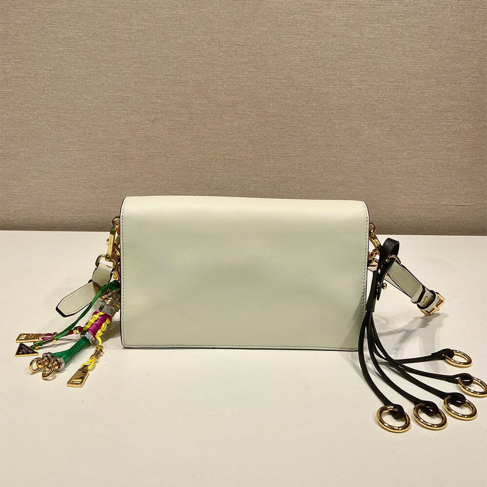 Prada Soft Sound small leather shoulder bag with charms(high-end grade) - Top Club