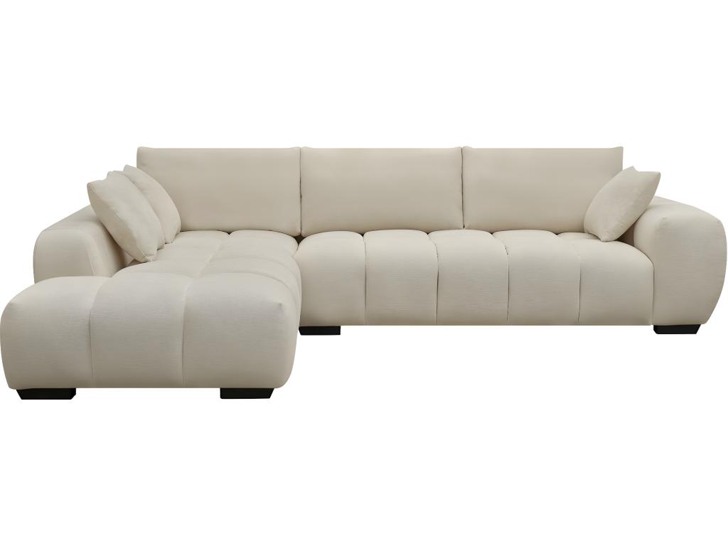 Sofá esquinero de tela - 3 plazas - beige