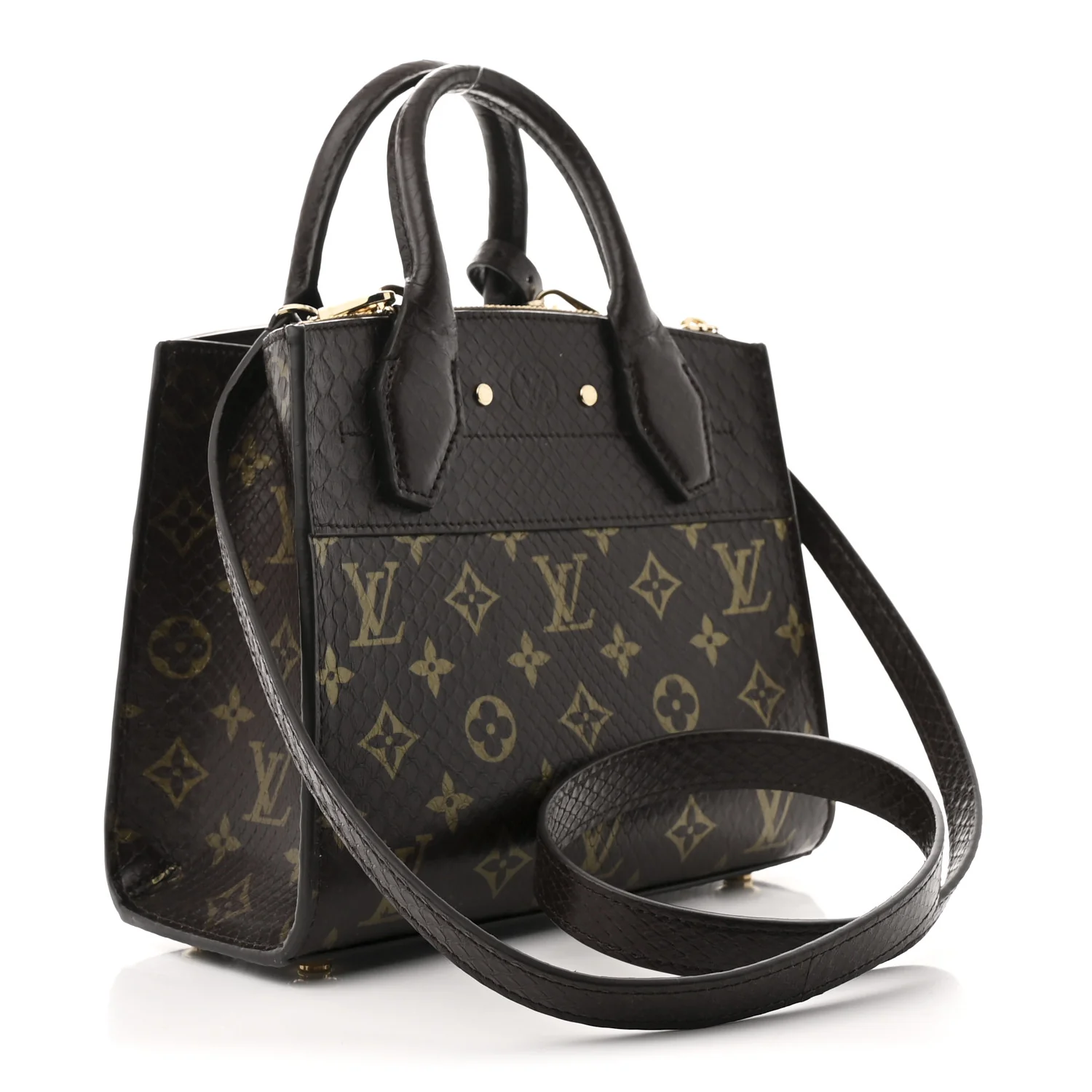 Snakeskin Monogram City Steamer Mini Brown - Top Club