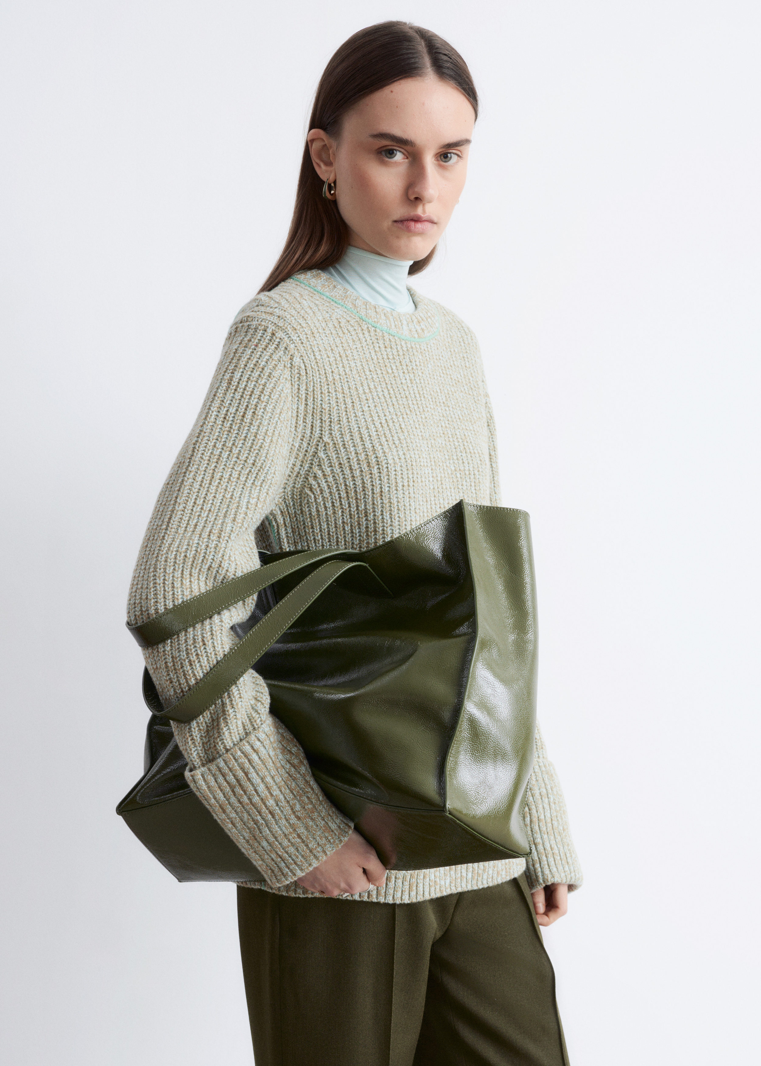 & Other Stories LEATHER TOTE BAG