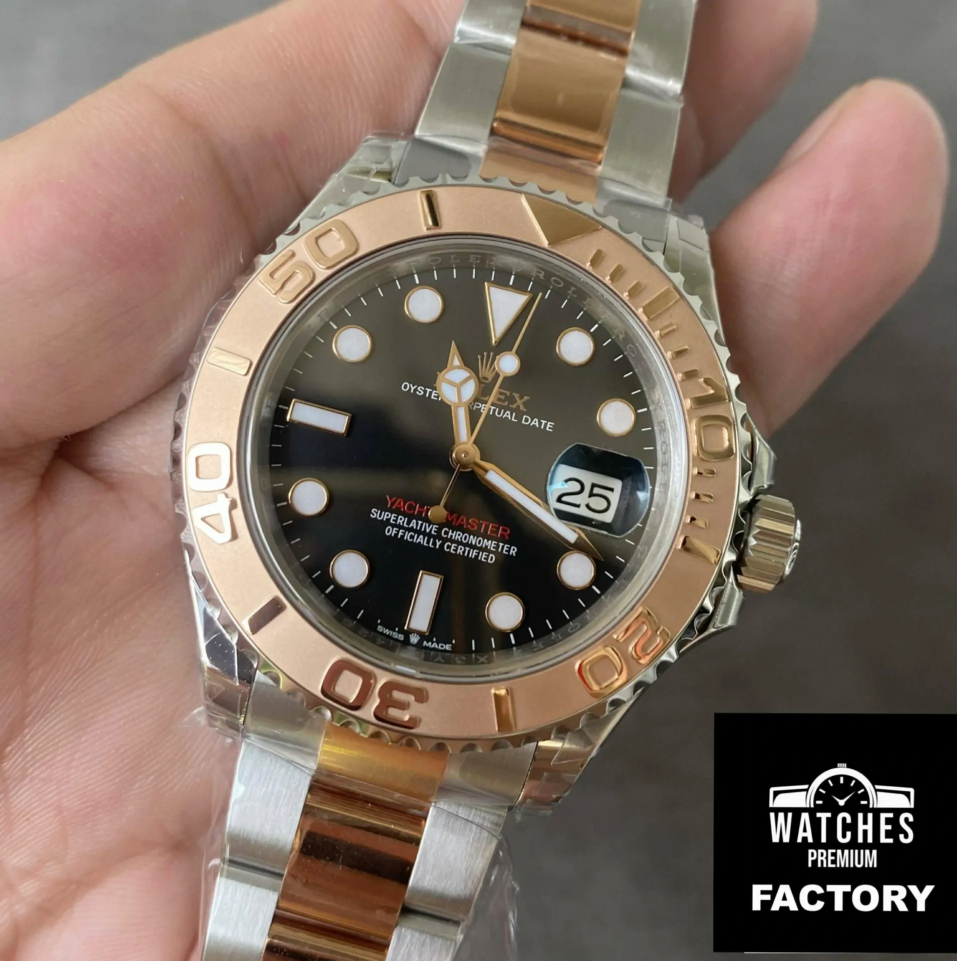 Rolex Yacht Master M126621-0002 VS Factory Rose Gold Black Dial