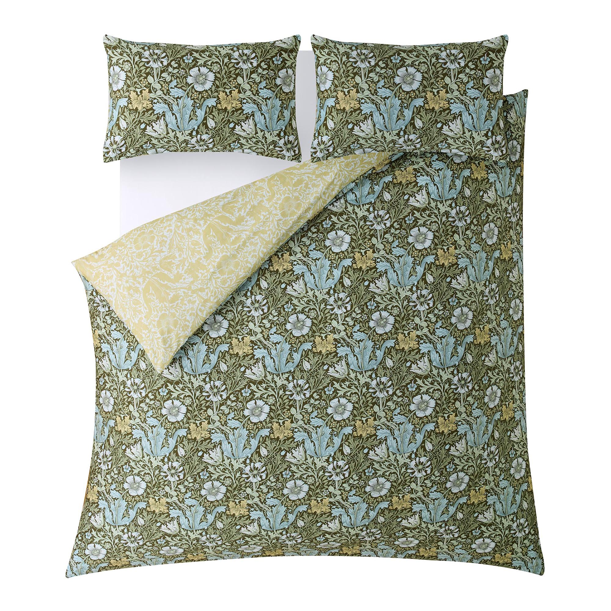 Dekbedovertrek Compton olive green 220x230 cm