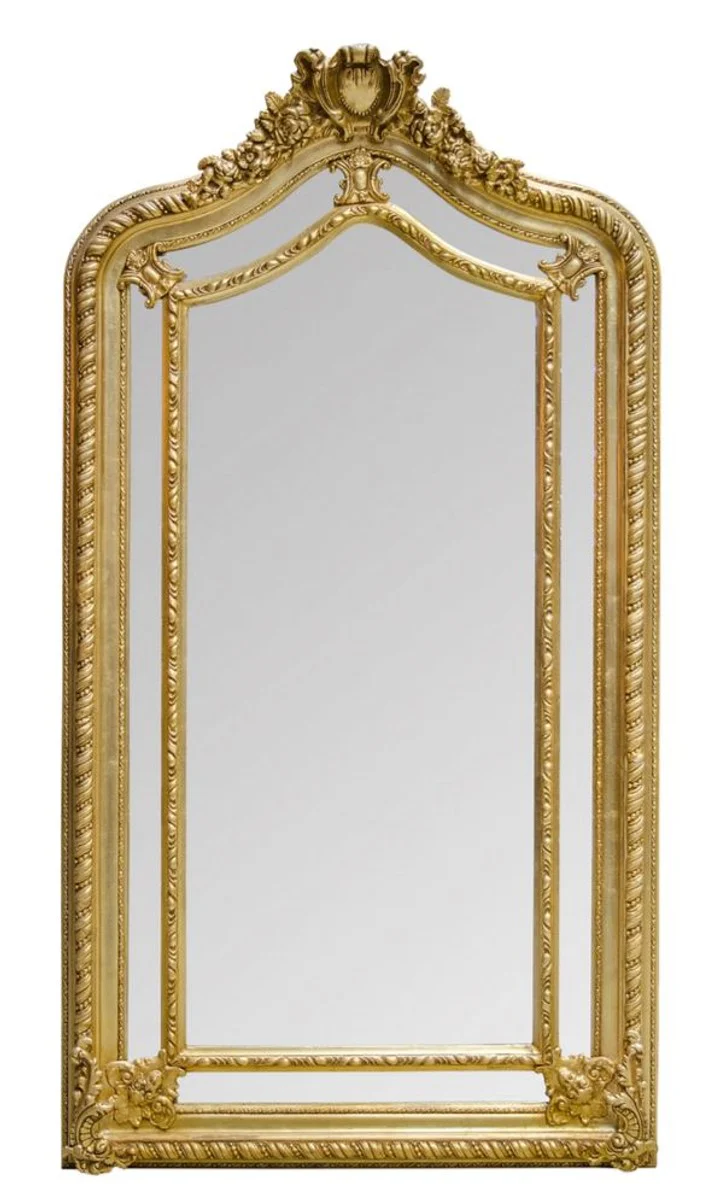Baroque style wall mirror gold 108 x H. 200 cm - noble & magnificent