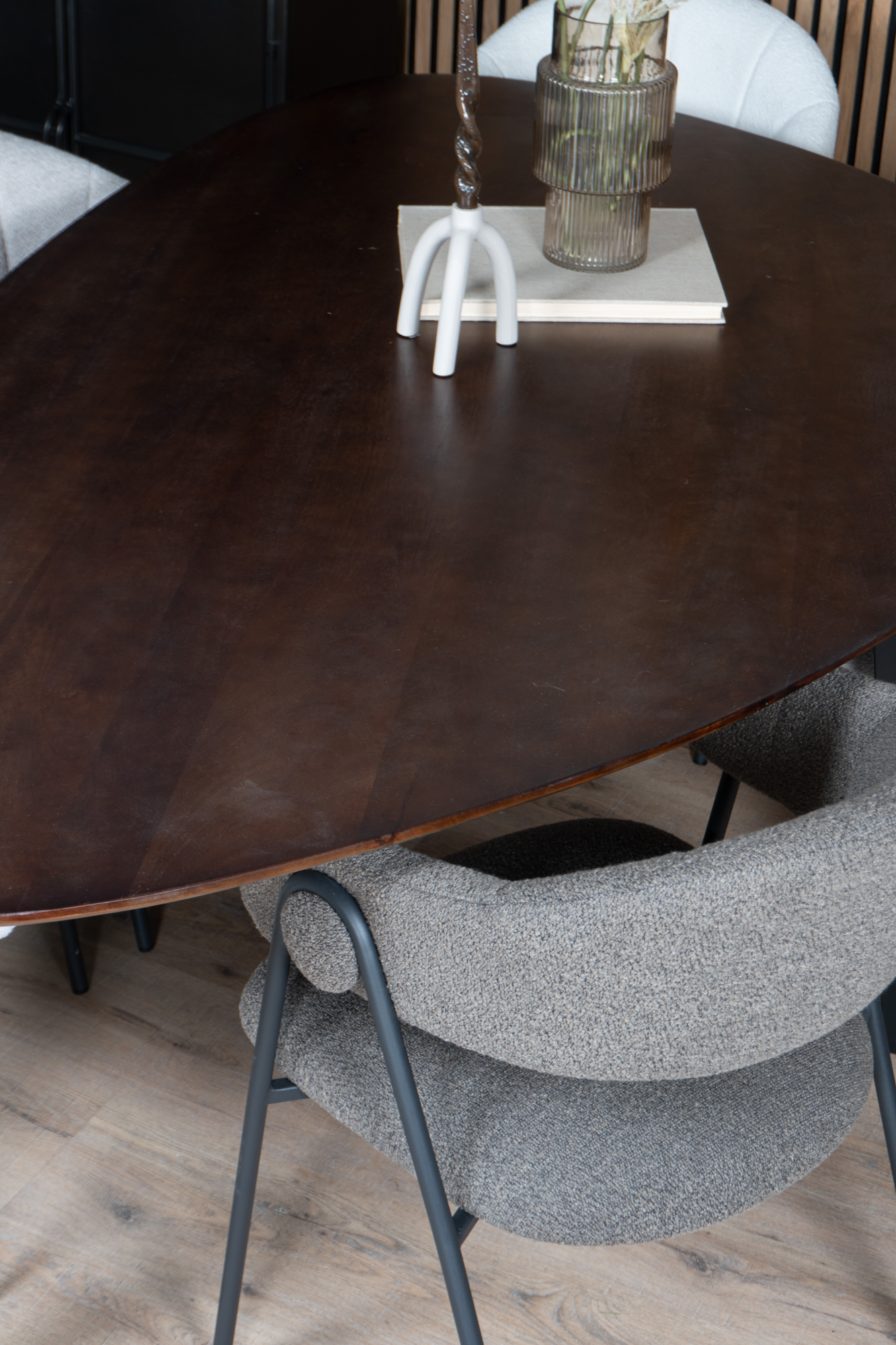 Eettafel Tinus Bruin - Kiezelvormig 240 cm
