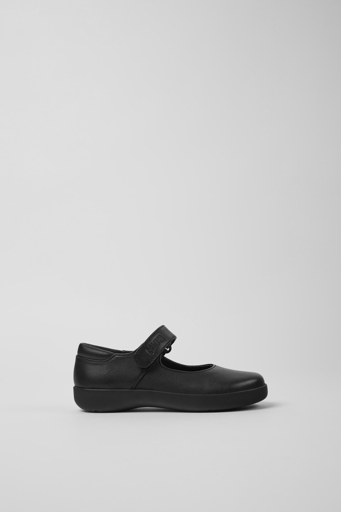 Spiral Comet Black Leather Shoes for Boys