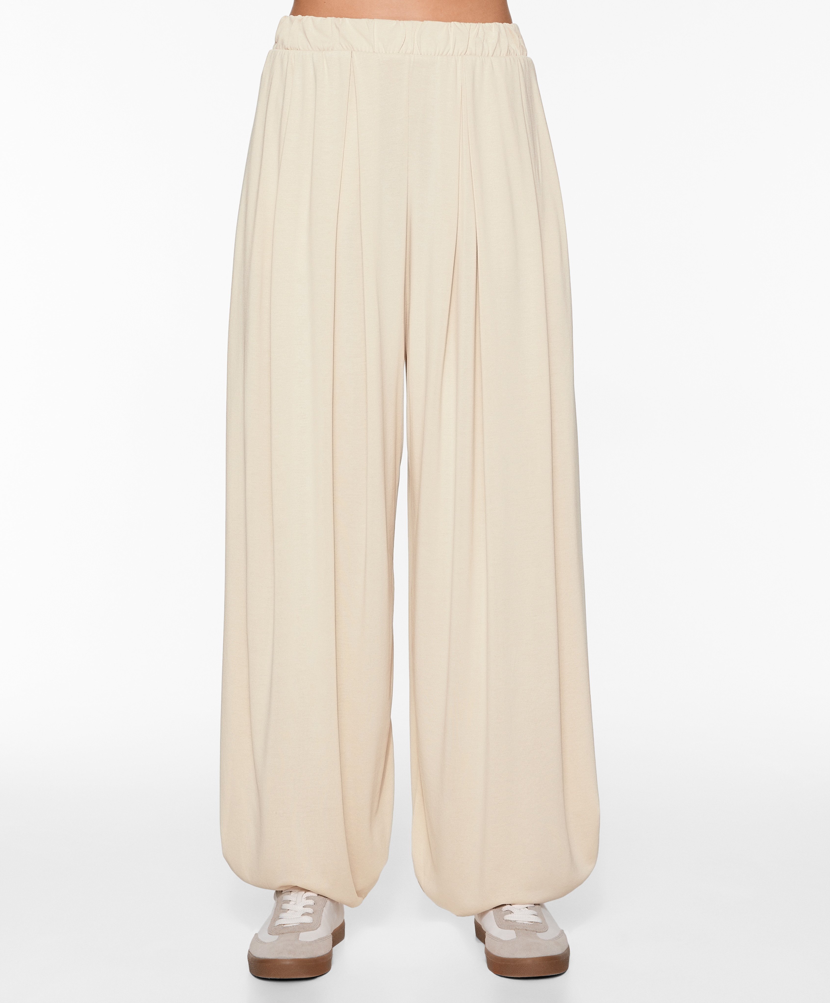 OYSHO Modal blend wide-leg trousers