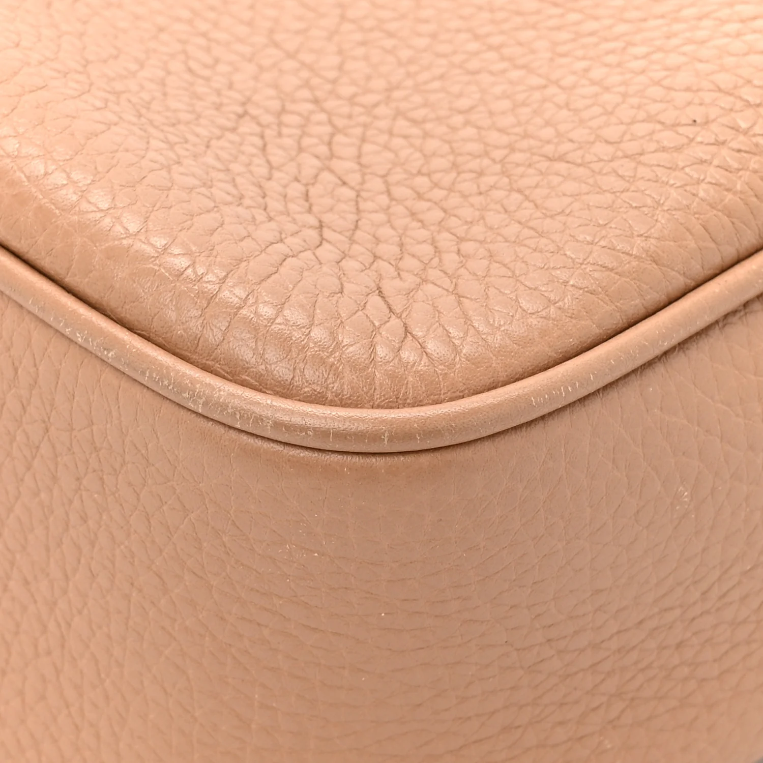 Pebbled Calfskin Small Soho Disco Bag Rose Beige - Top Club