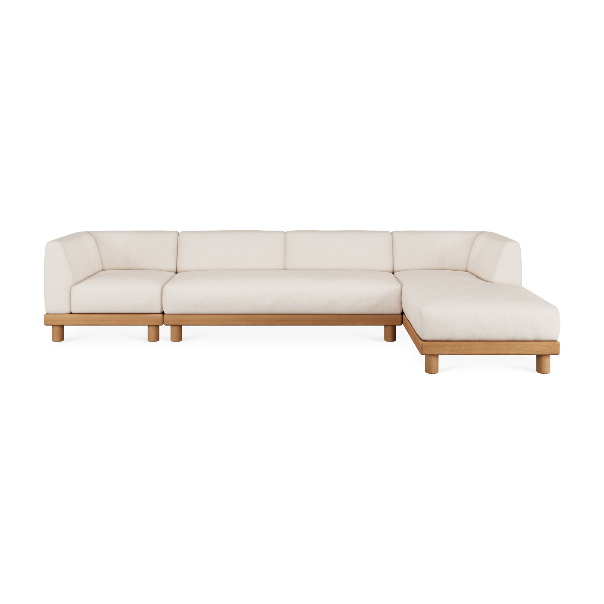 Modulaire bank Monocle outdoor wit set 4 zits lounge R