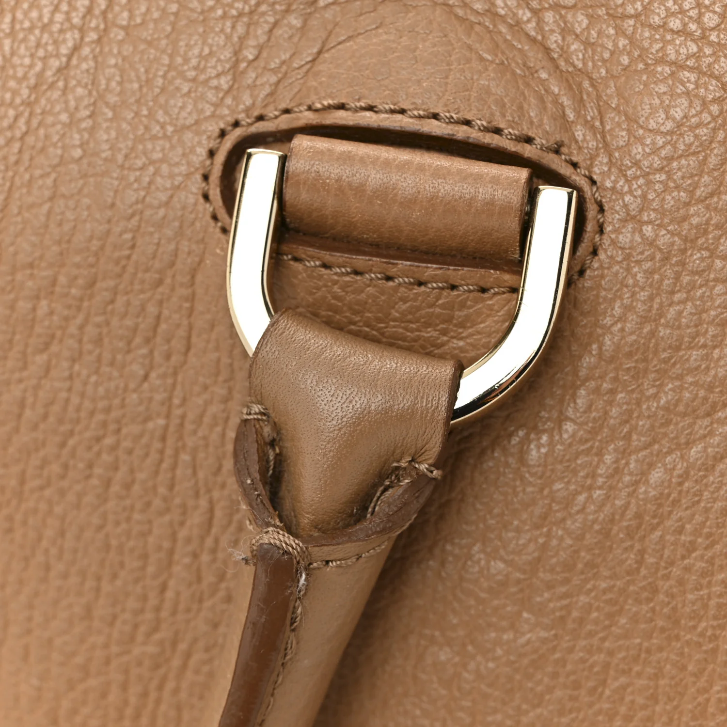 Glossy Goatskin Medium Del Rey Satchel Fudge - Top Club