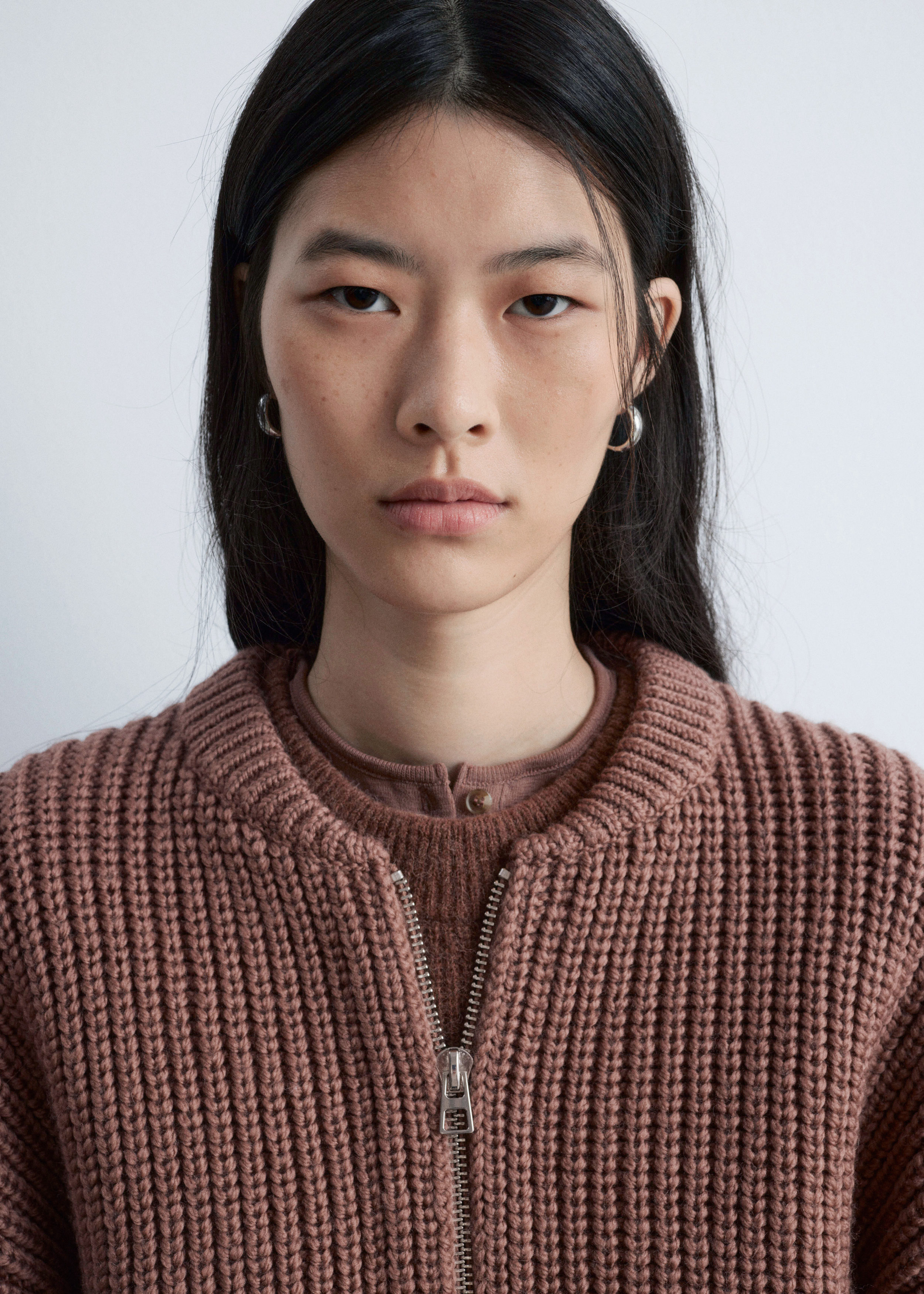 & Other Stories KNITTED WOOL BOMBER JACKET