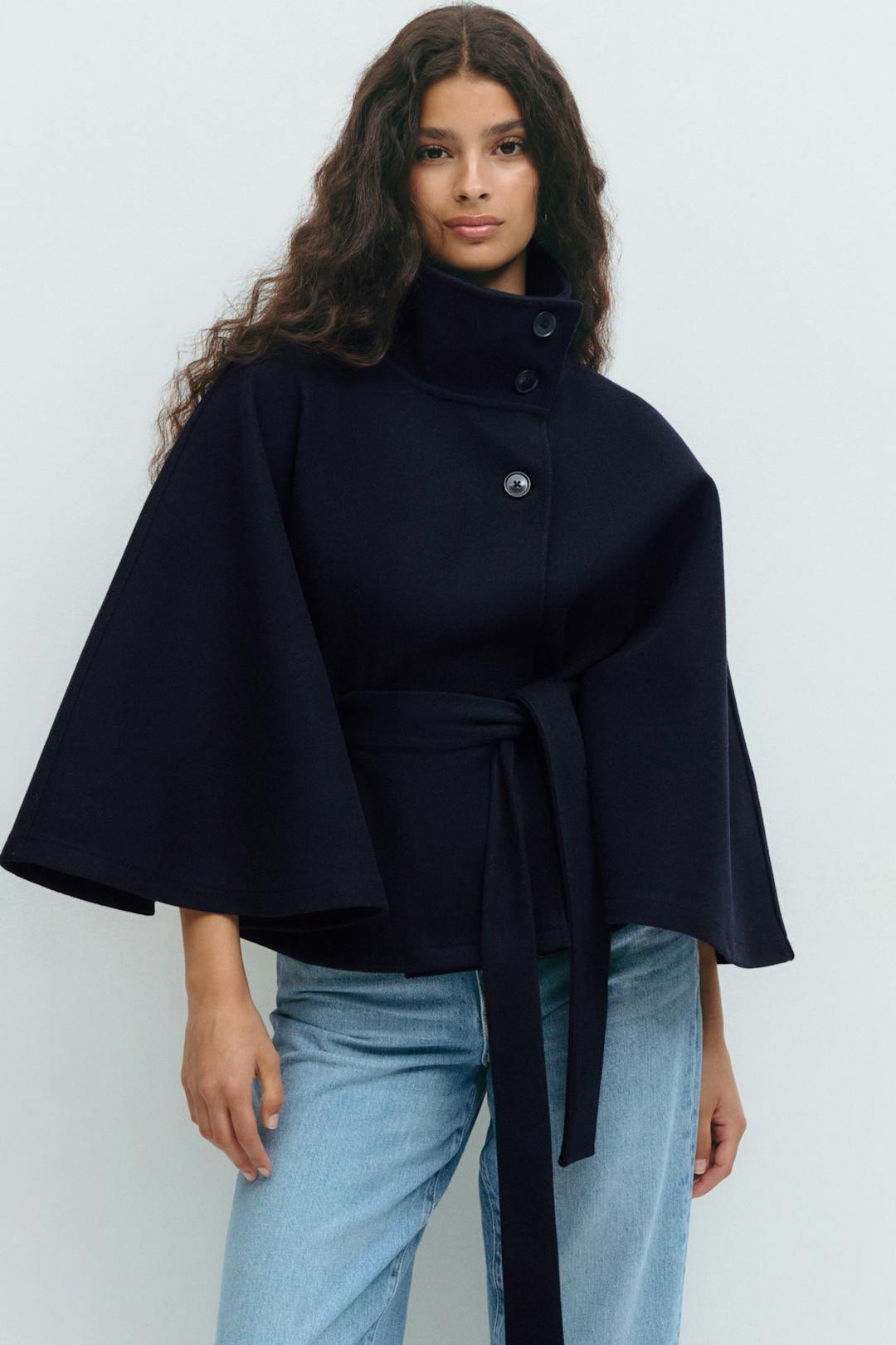 Gina Tricot belt cape jacket