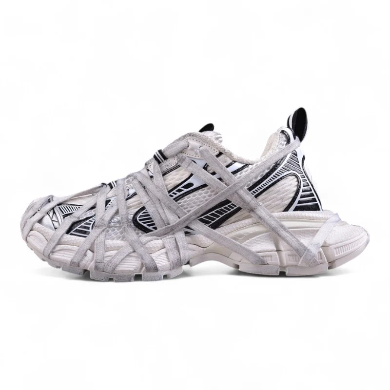 Balenciaga 3XL Extreme Lace Sneaker in White/Black - Sneaker Replica Workshop