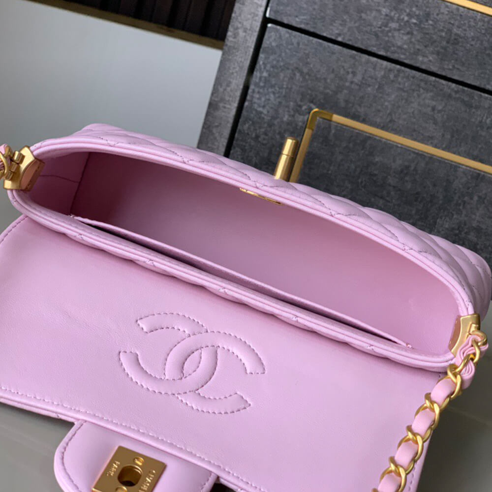 CHANEL Mini Flap Bag with Top Handle(HIGH-END GRADE) - Top Club
