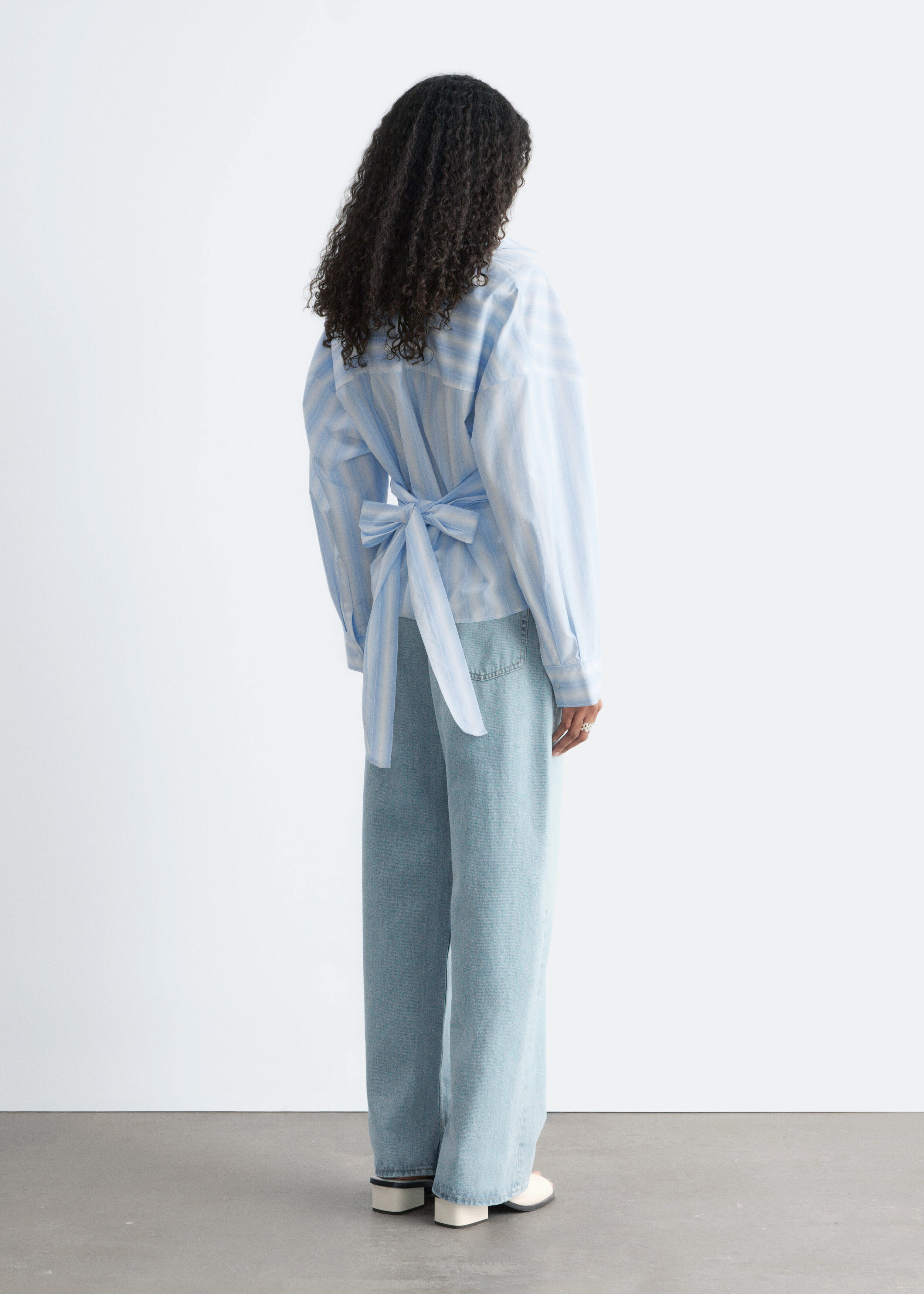 & Other Stories TIE-WAIST COTTON SHIRT