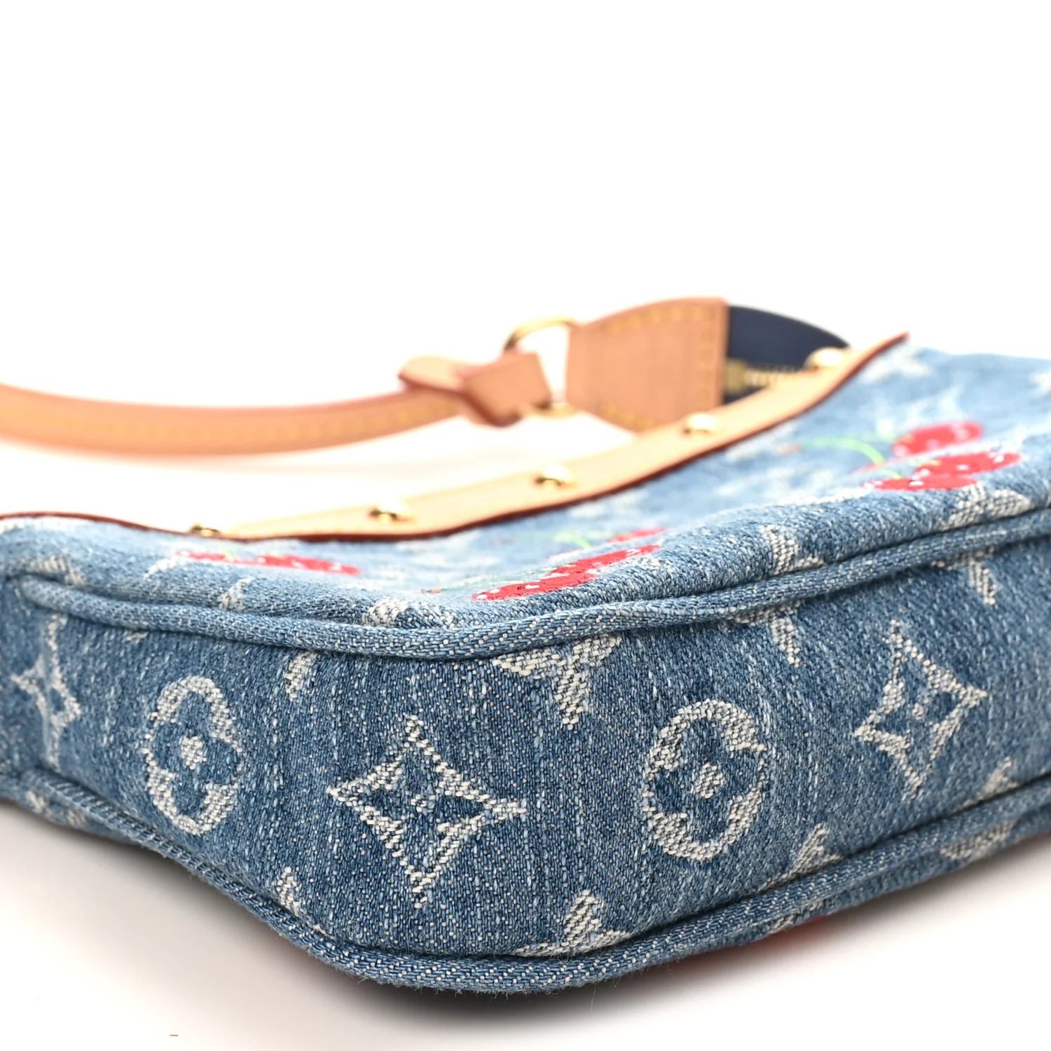 LV X TM Monogram Denim Cerises Pochette Accessories Blue - Top Club