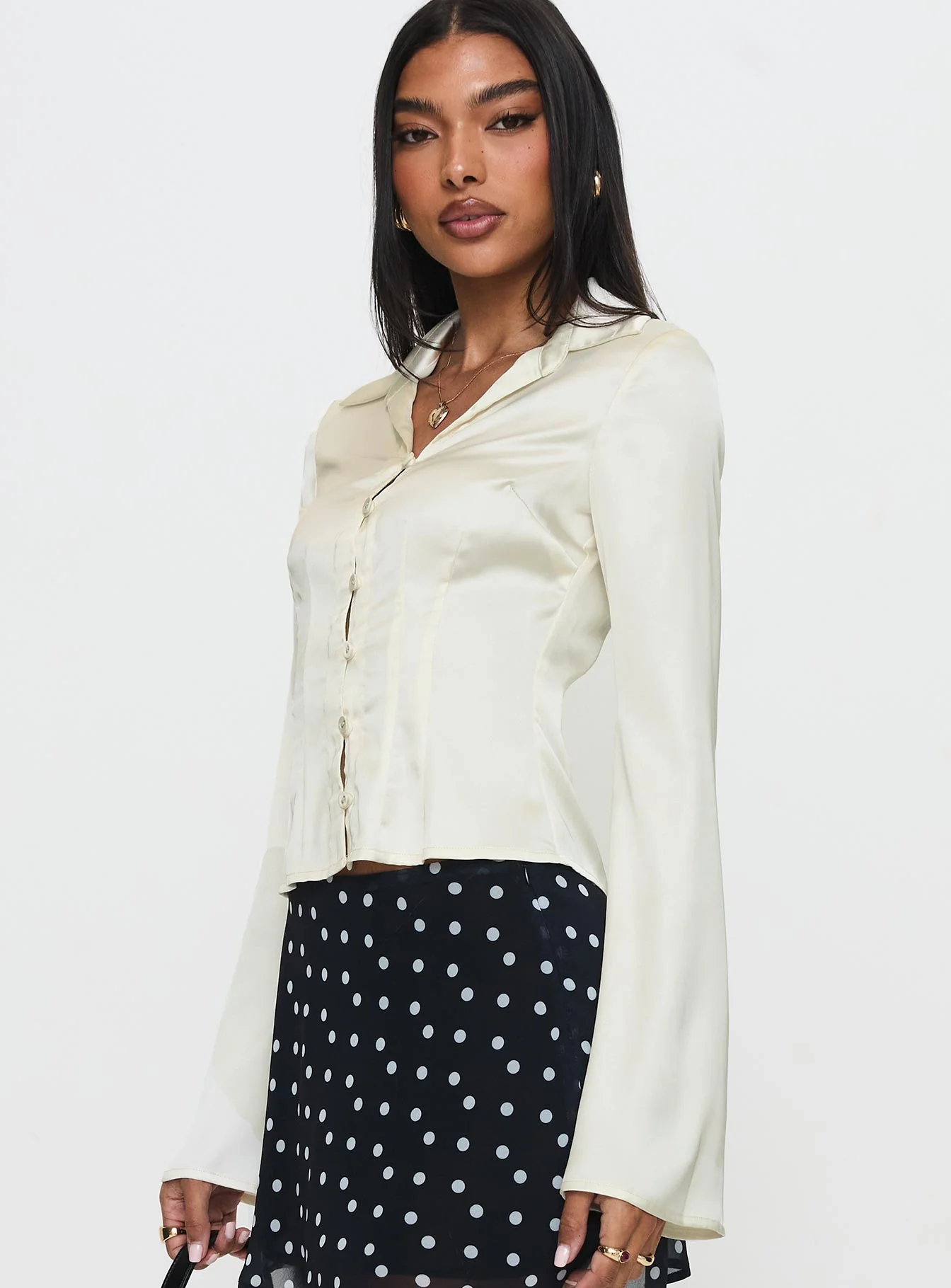 Miravella Long Sleeve Top Cream