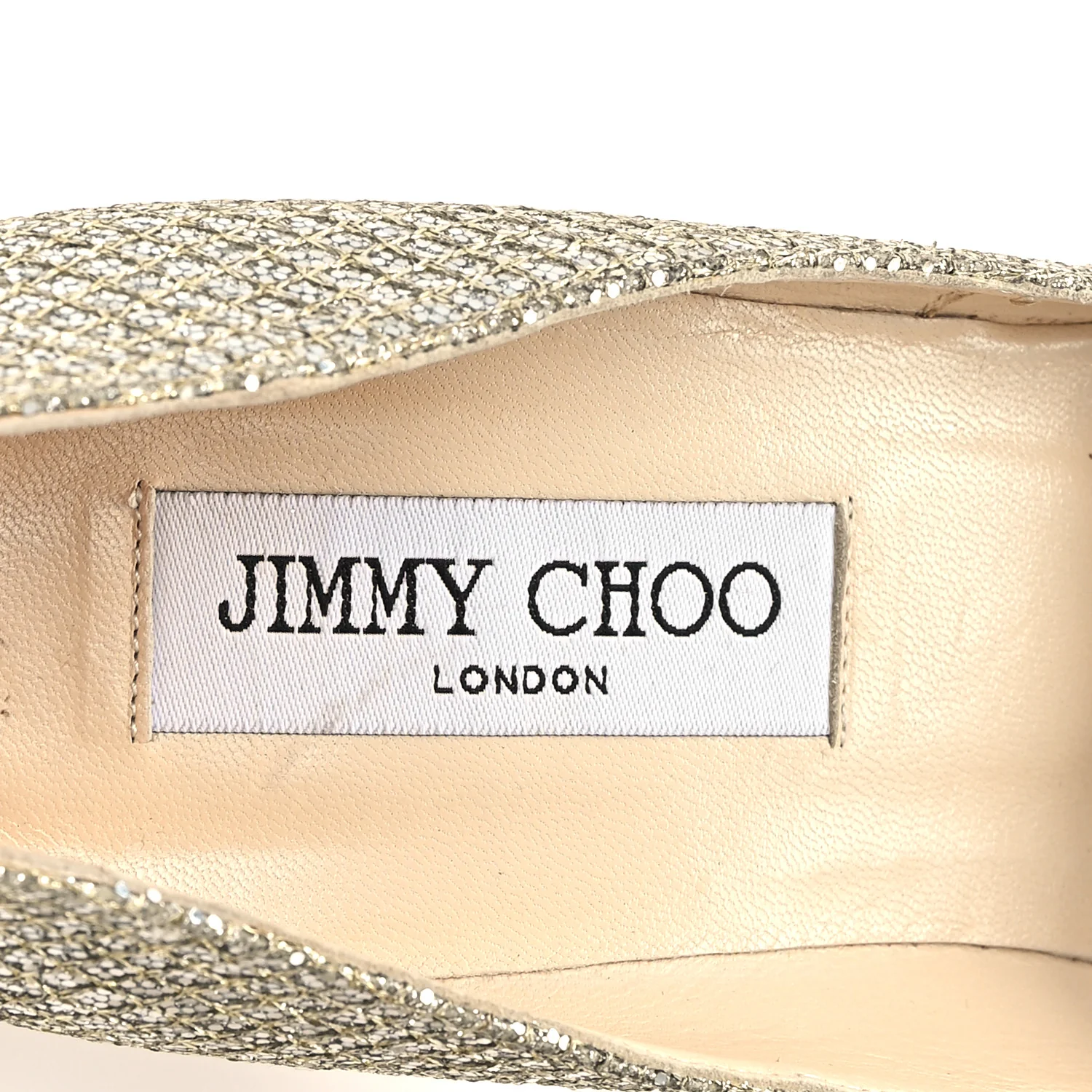 Glitter Fabric Romy 85 Pumps 37.5 Champagne - Top Club