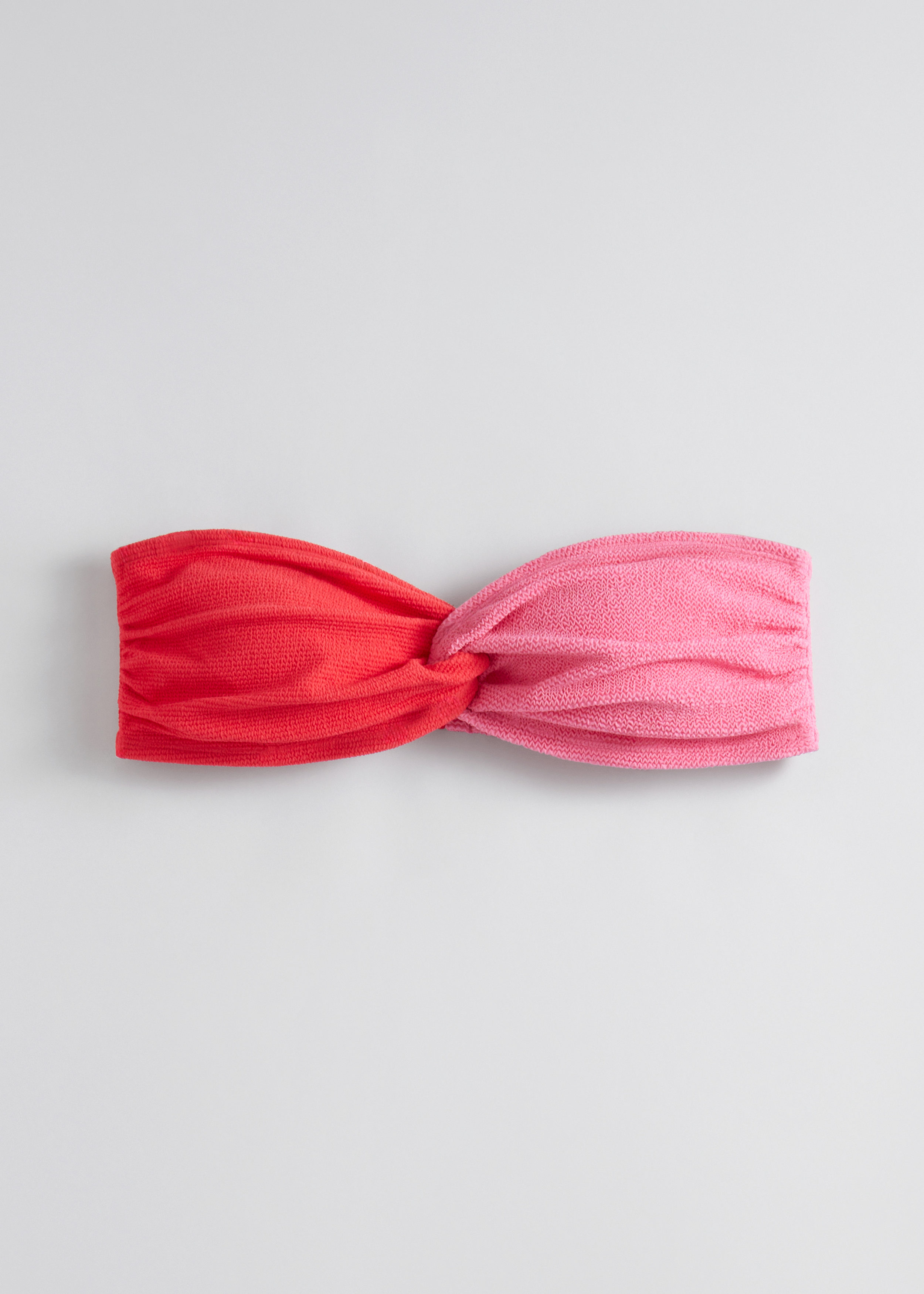 & Other Stories TEXTURED BANDEAU BIKINI TOP