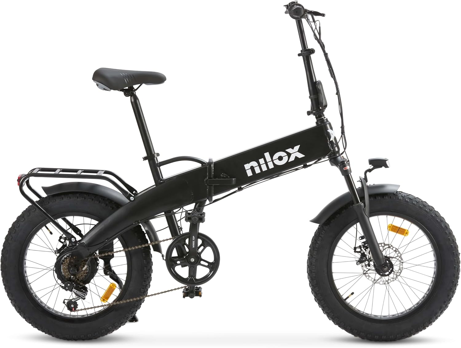 Nilox, Ebike X10/X10 ULTRA Folding Electric Bike, Up to 25 km/h, 6 Speed Gears, Black