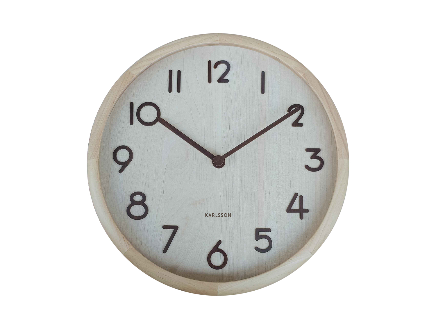 Wall clock Pure Bold light wood