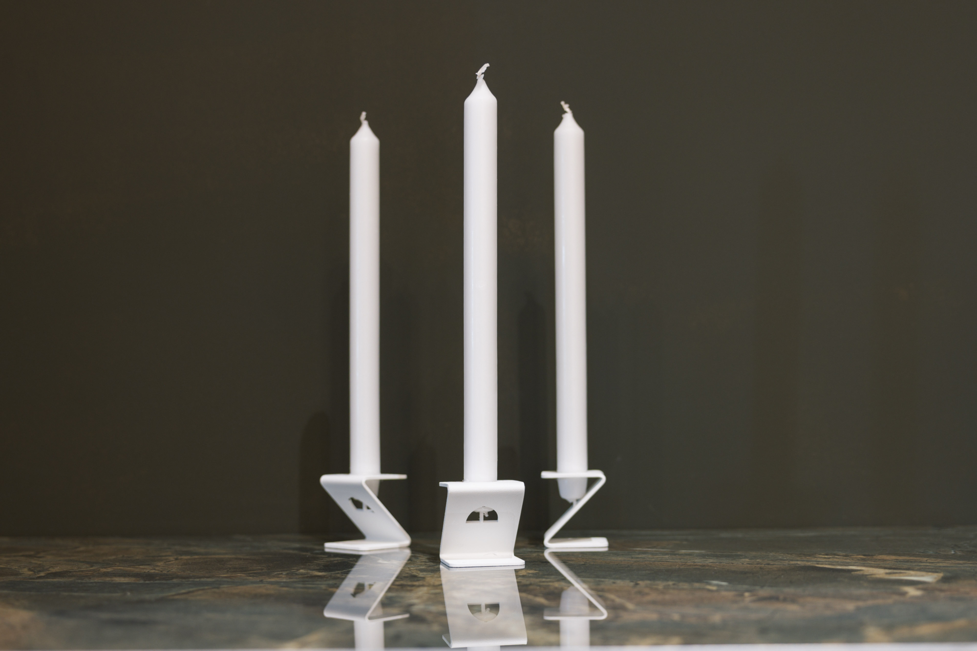 Kandelaar Glowz wit - set van 3