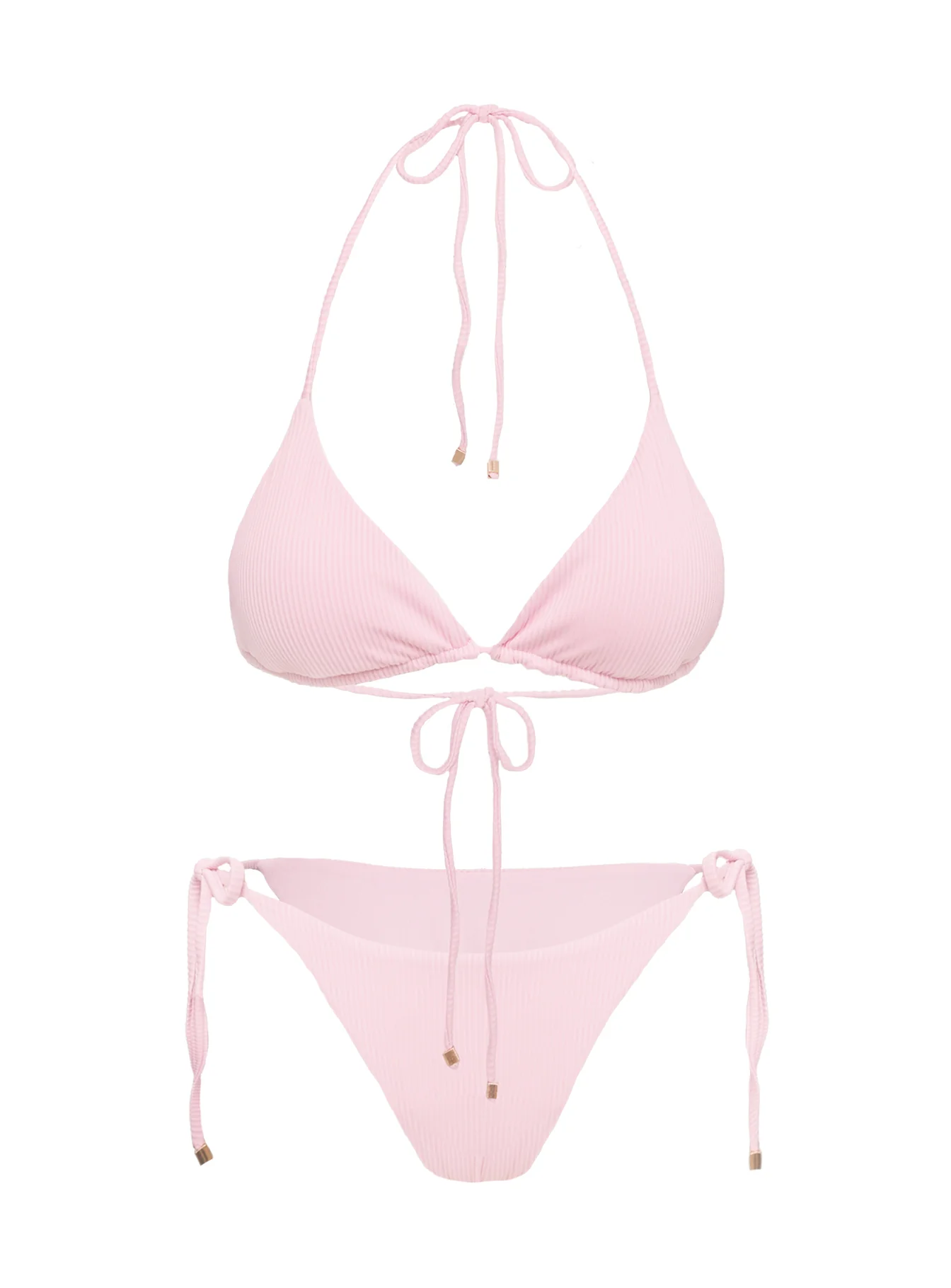 Nevaeh Triangle Bikini Top Pale Pink