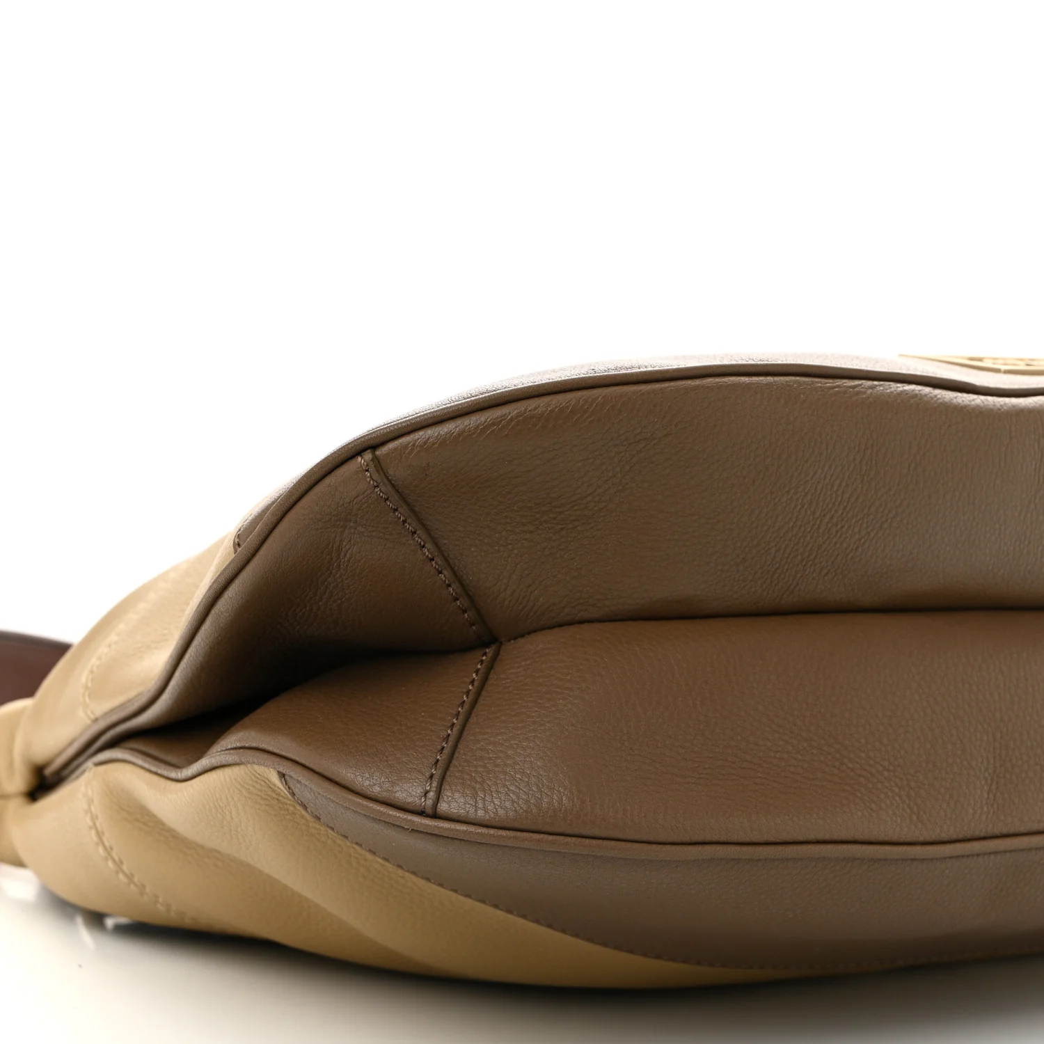 Calfskin Double Handles Hobo Brown - Top Club