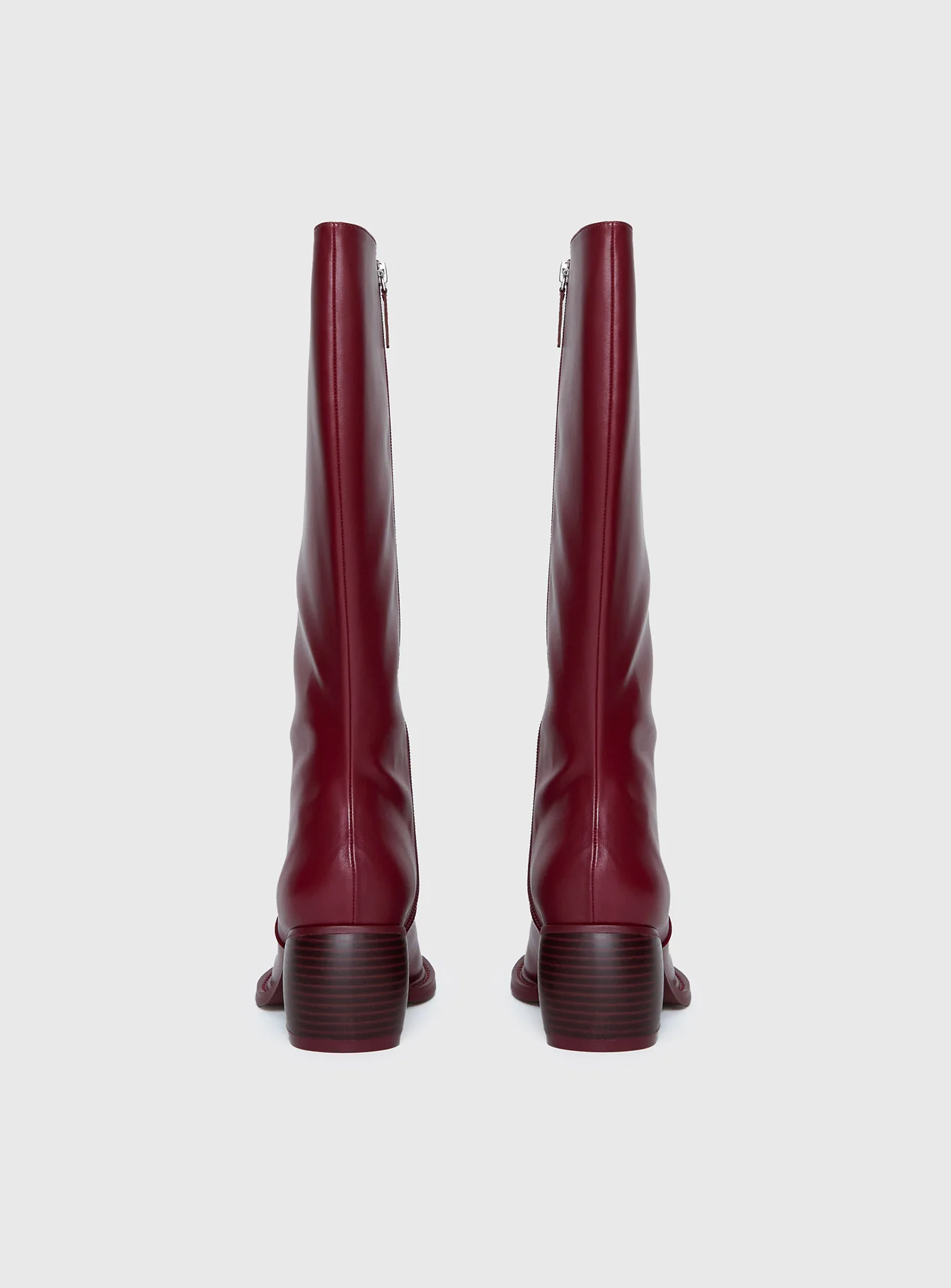 Ella Knee High Boots Burgundy