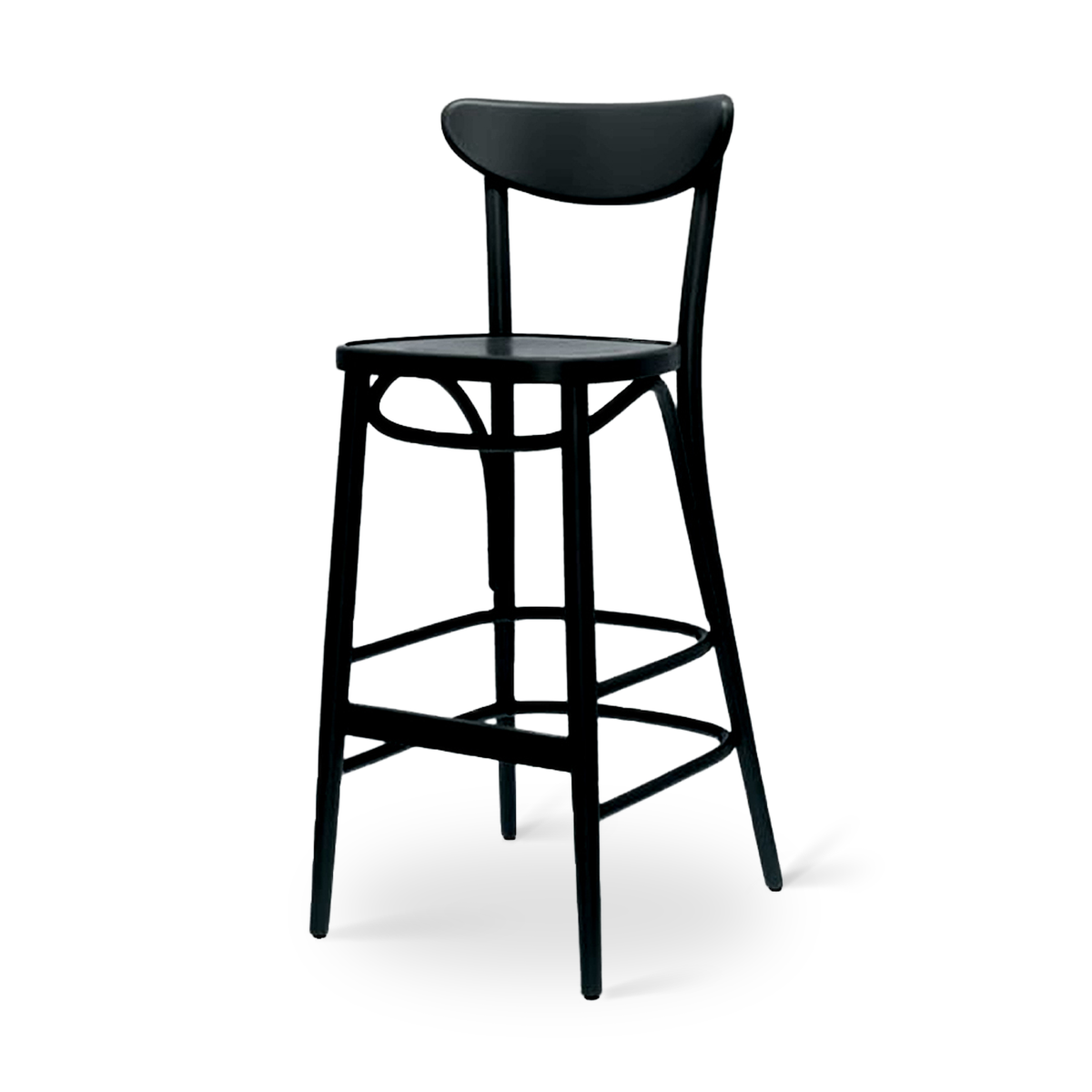 Houten barkruk Musa zwart - 75 cm
