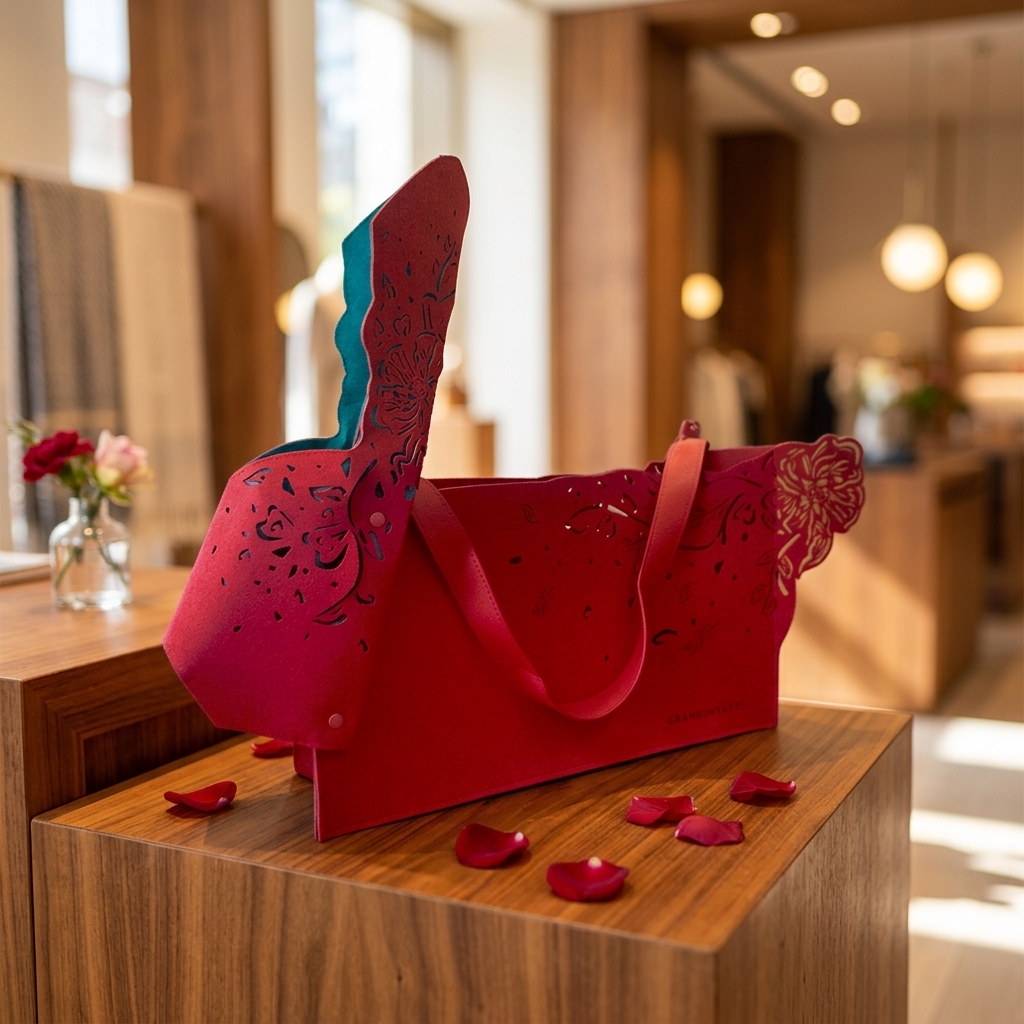 Rabbit Felt Tote Bag