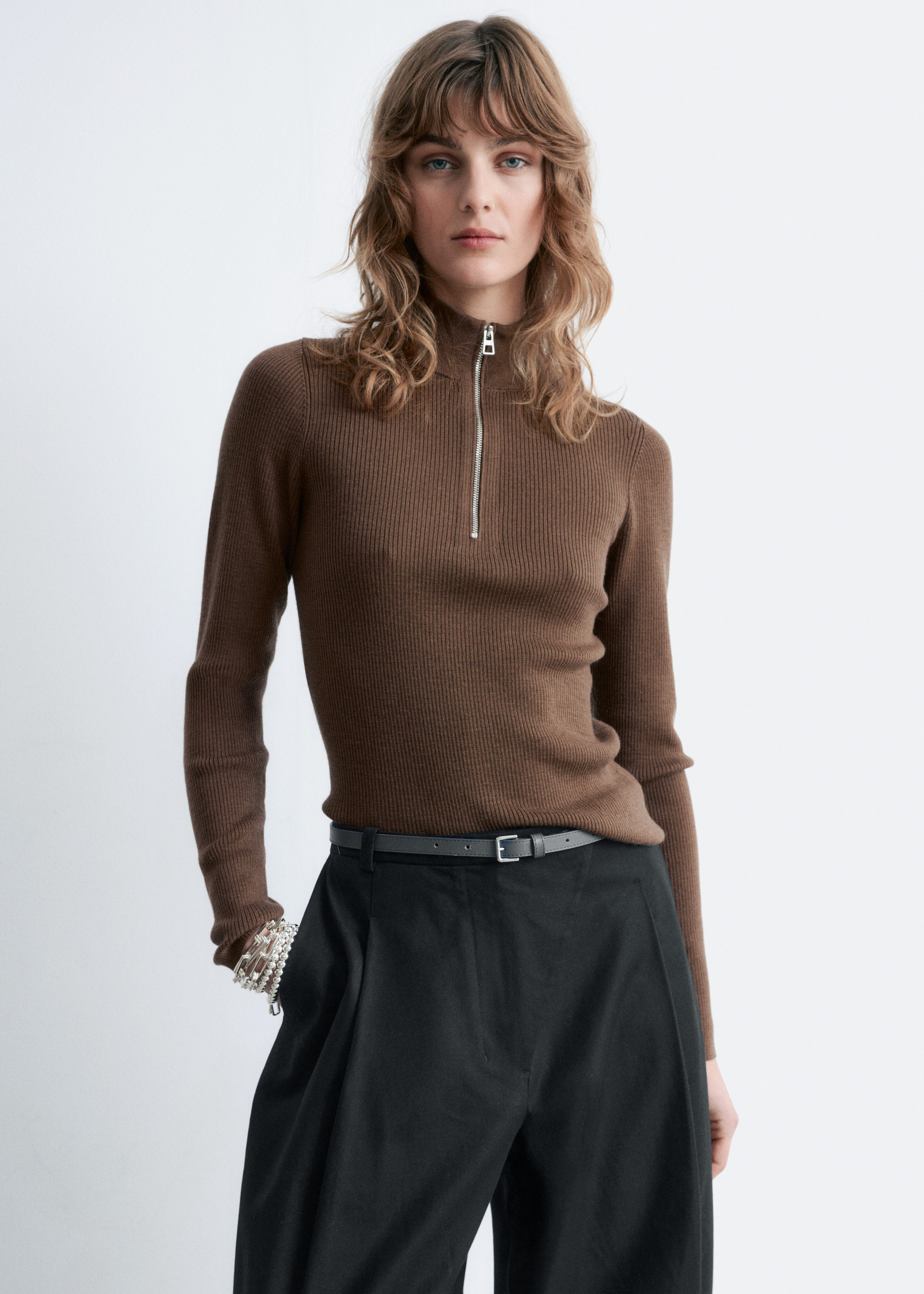 & Other Stories HALF-ZIP WOOL JUMPER