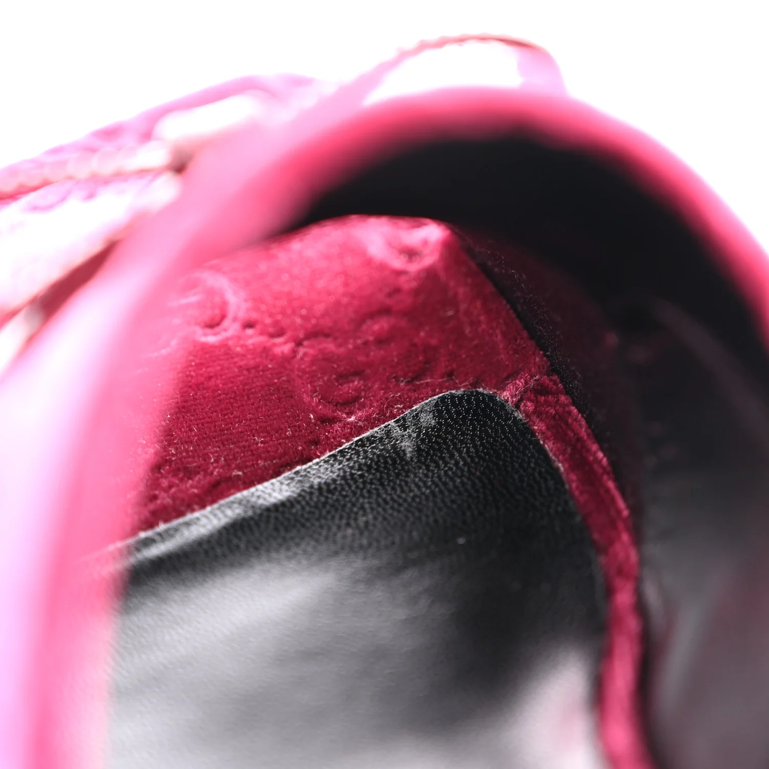 New Velvet Ashmir Regent Calfskin GG Monogram Square Toe Bow 45mm Slide Sandals 35.5 Red Grape - Top Club