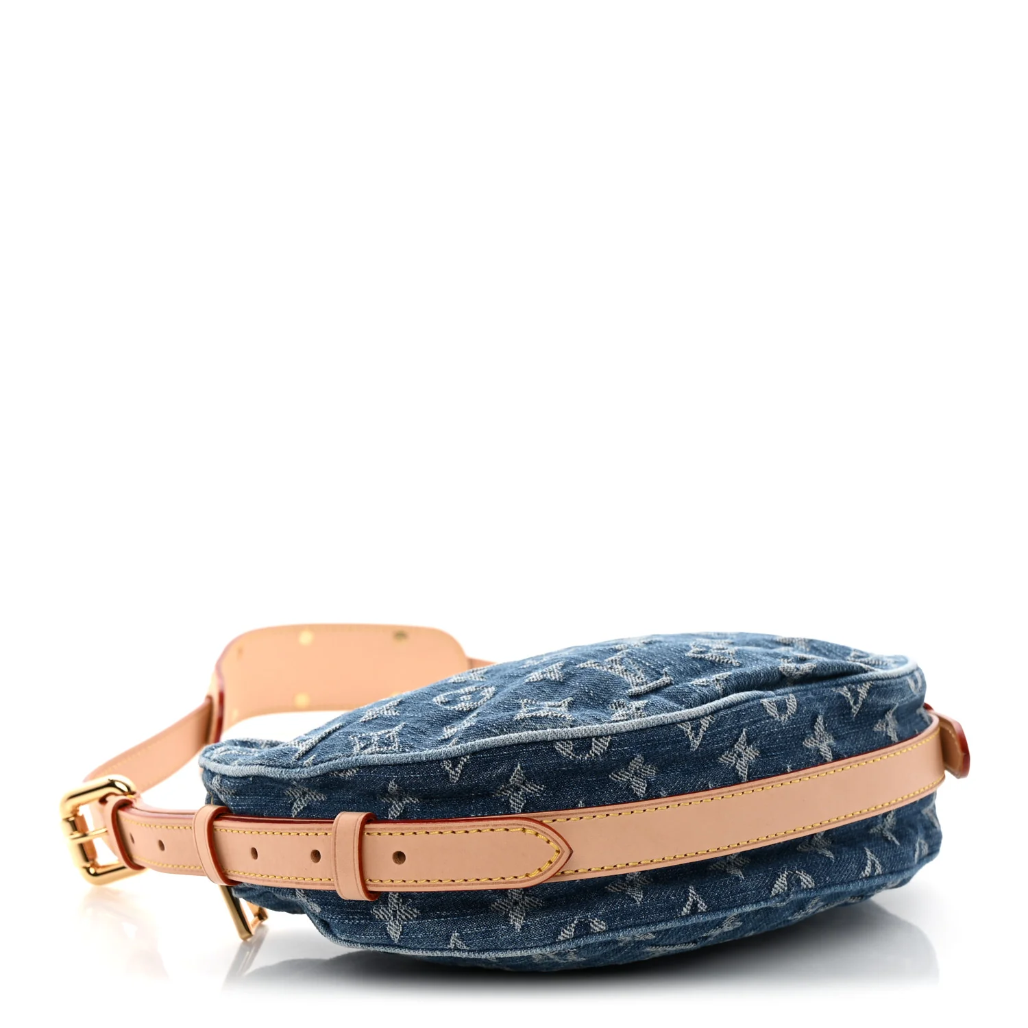 Monogram Denim Croissant MM Blue - Top Club