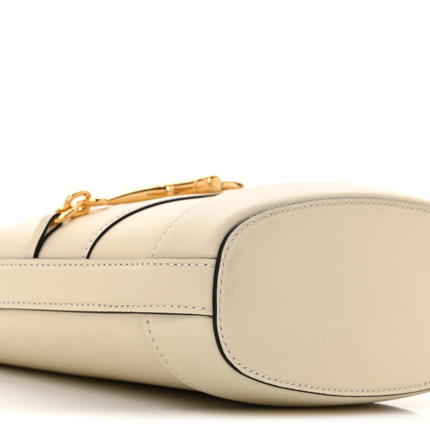 Arabella Calfskin Horsebit 73 Mini Bucket Bag White - Top Club