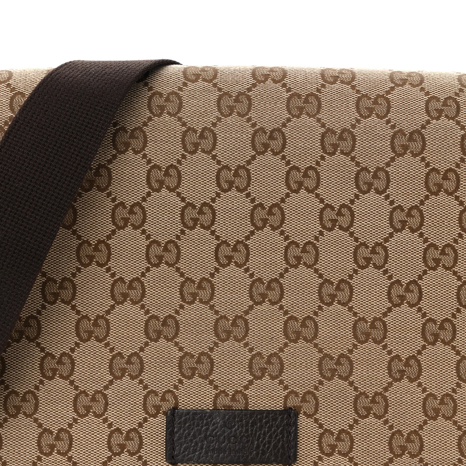Monogram Flap Messenger Bag Beige Dark Brown - Top Club