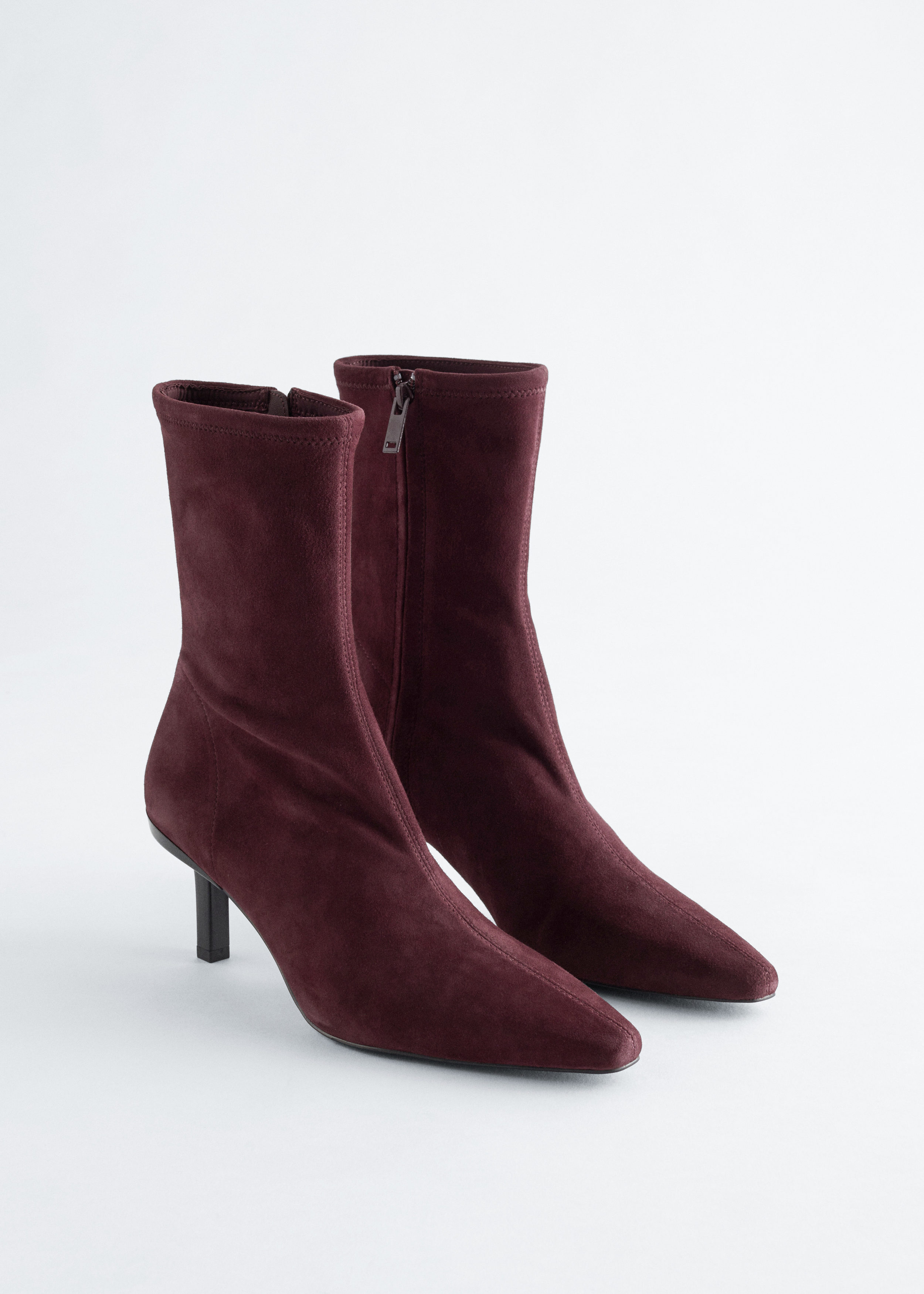 & Other Stories STRETCH-SUEDE ANKLE BOOTS