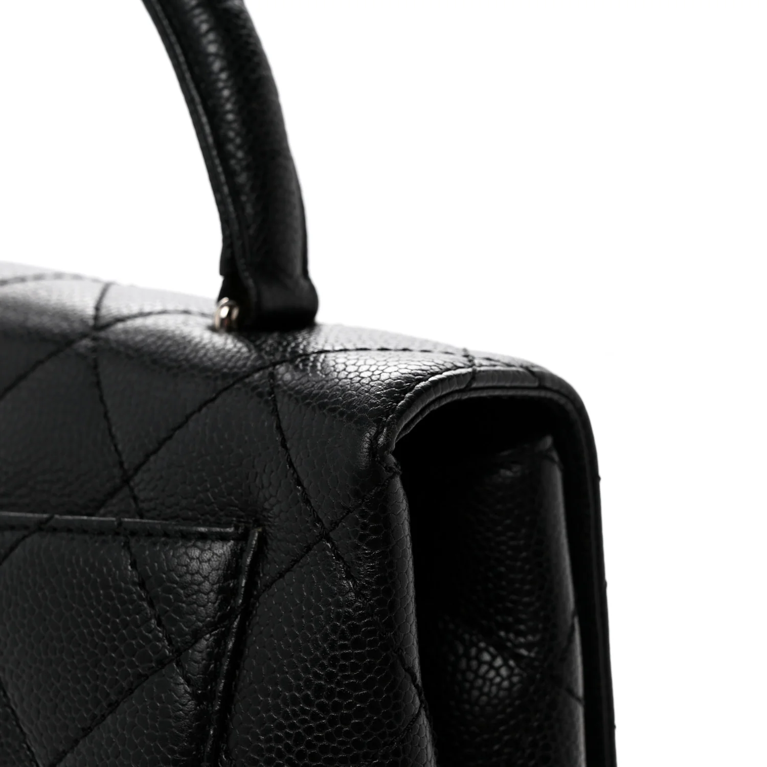 Caviar Quilted Jumbo Kelly Flap Black - Top Club