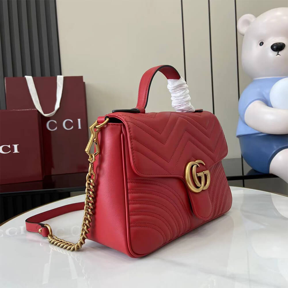 Gucci GG Marmont Small Top Handle Bag - Top Club