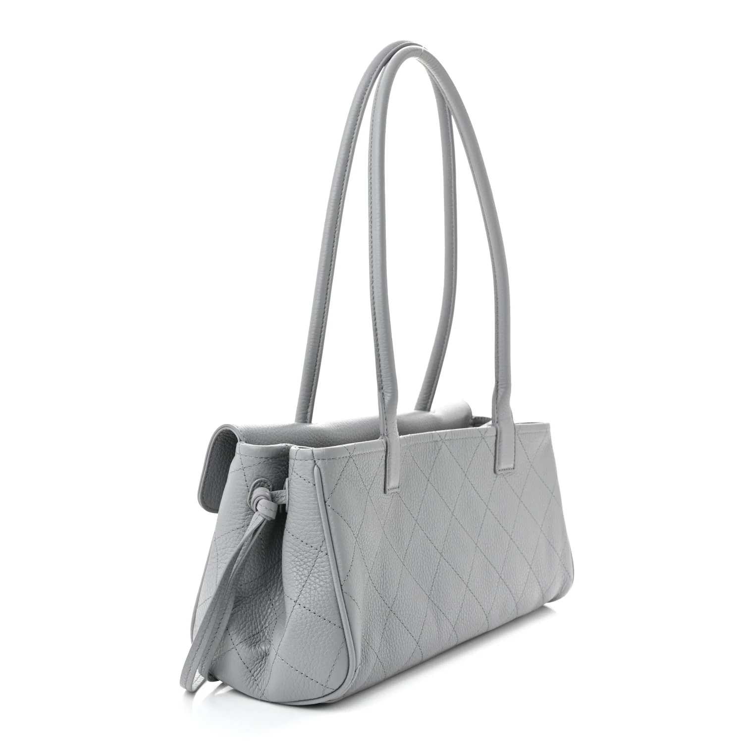 Grained Calfskin Urban Essentials Small Shopping Bag Grey - Top Club