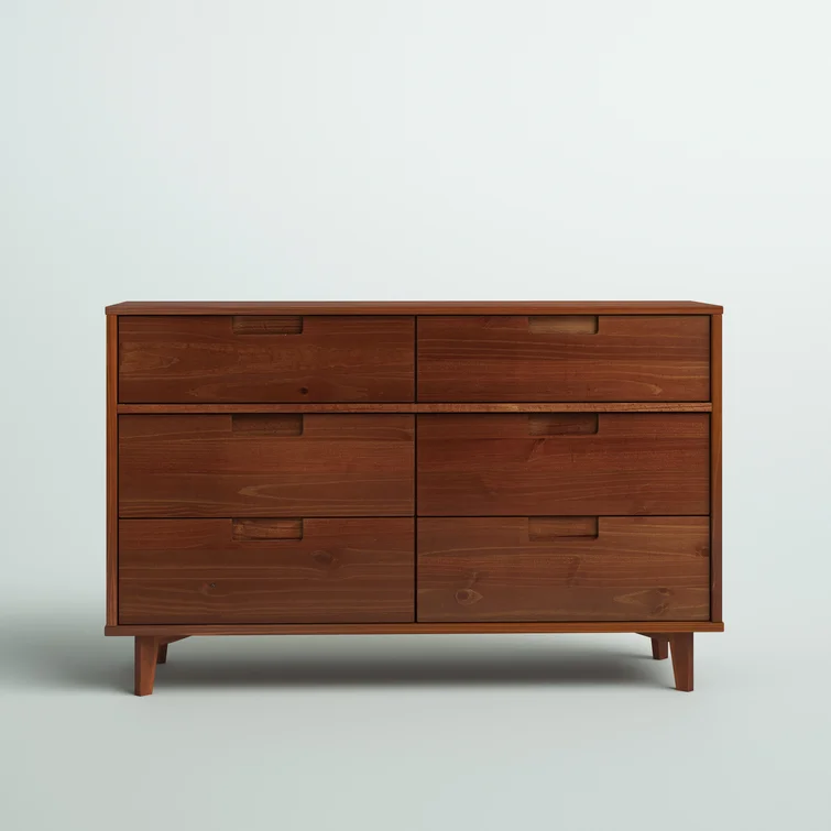 Yarber Groove 6 Drawer Double Dresser