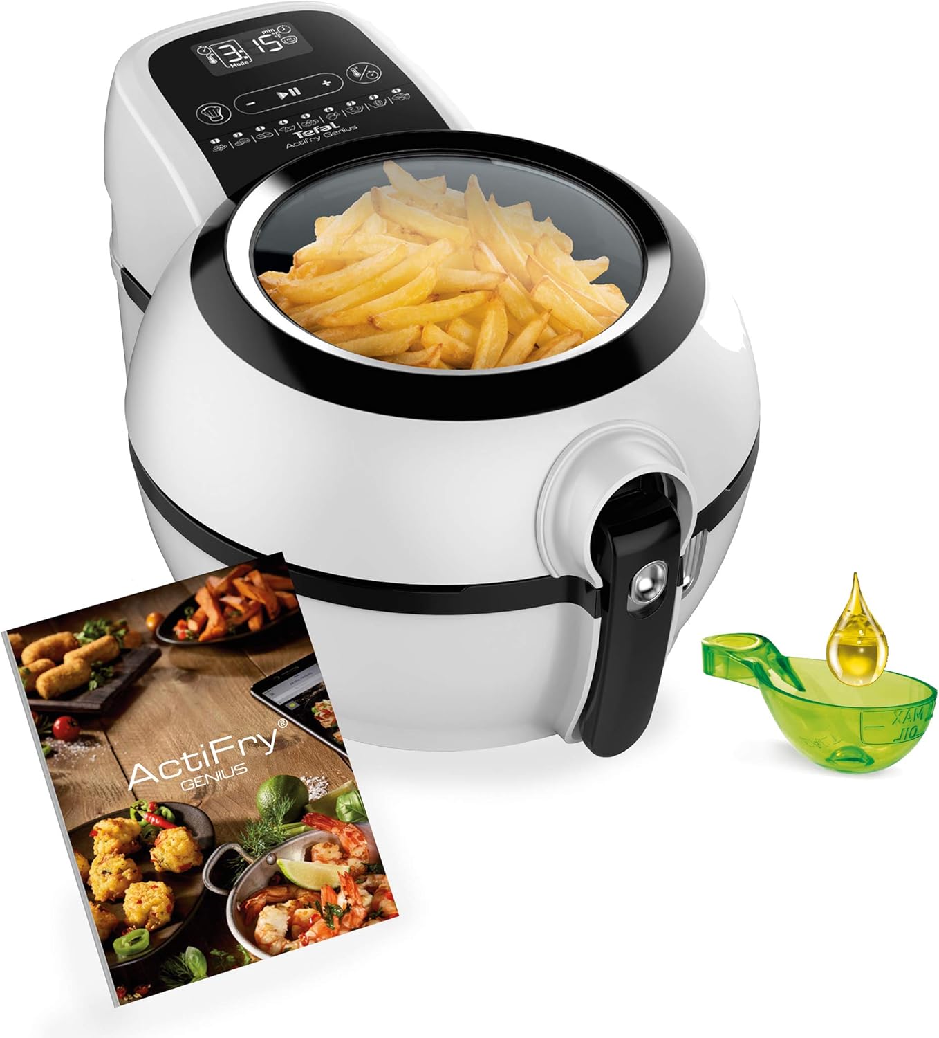Tefal Actifry Genius Snaking Freidora, 1350 W, 1.2 kg, Ceramica, Bianco