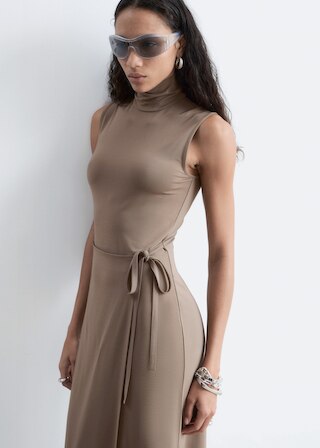 & Other Stories SLEEVELESS TURTLENECK MIDI DRESS