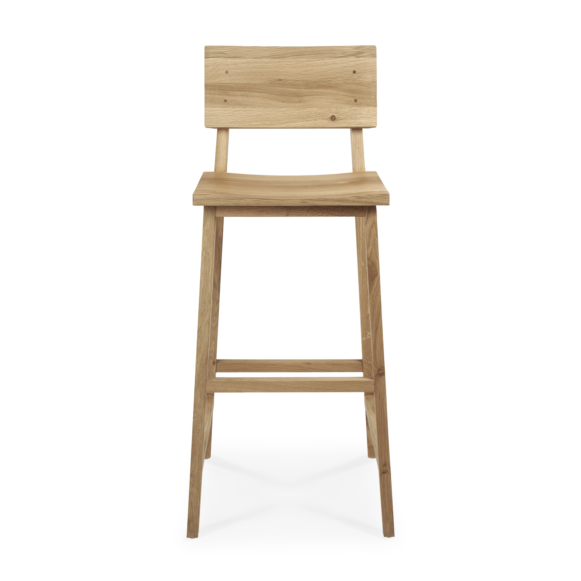 Barkruk N4 H80 cm eiken geolied