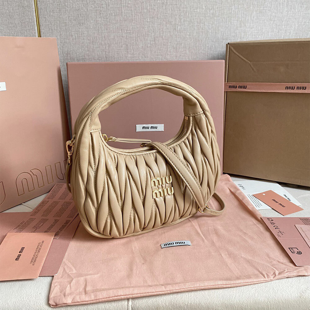 Small Wander matelasse nappa leather hobo bag(HIGH-END GRADE) - Top Club