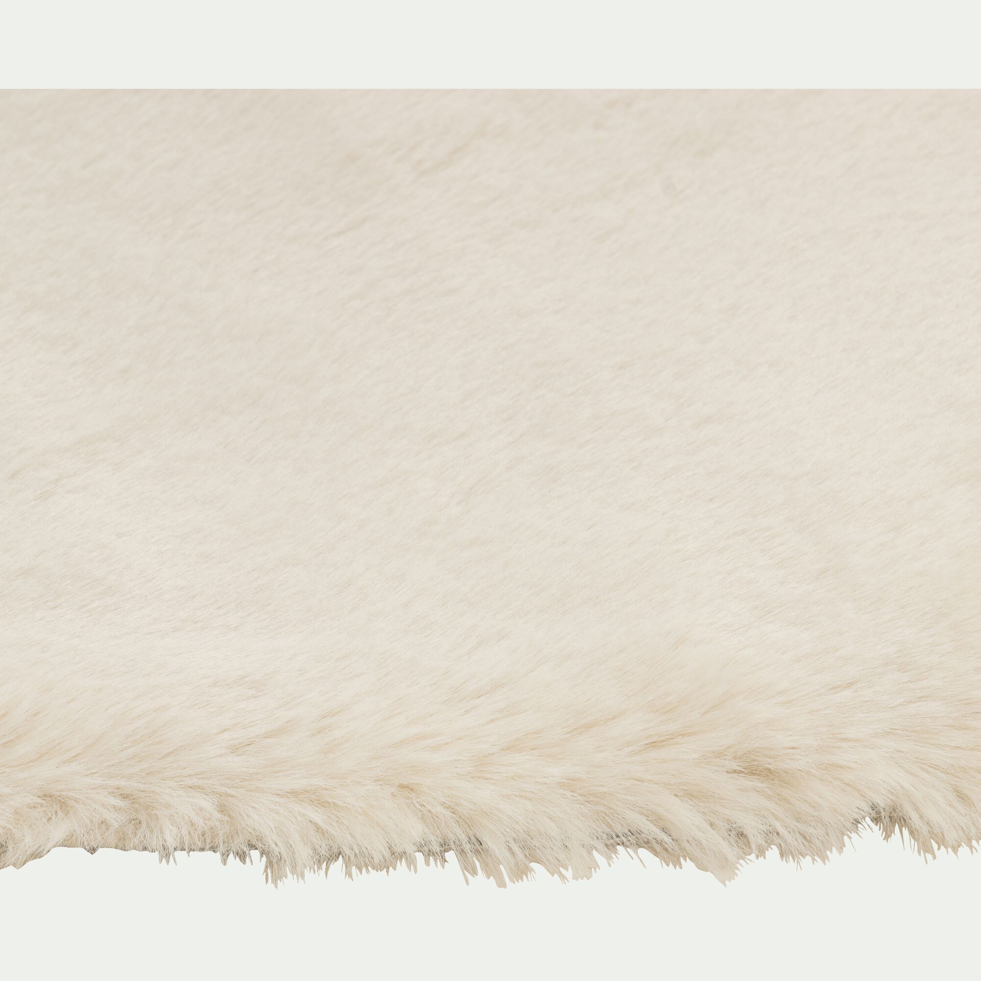 JOUVE - Tapis imitation fourrure - beige D120cm