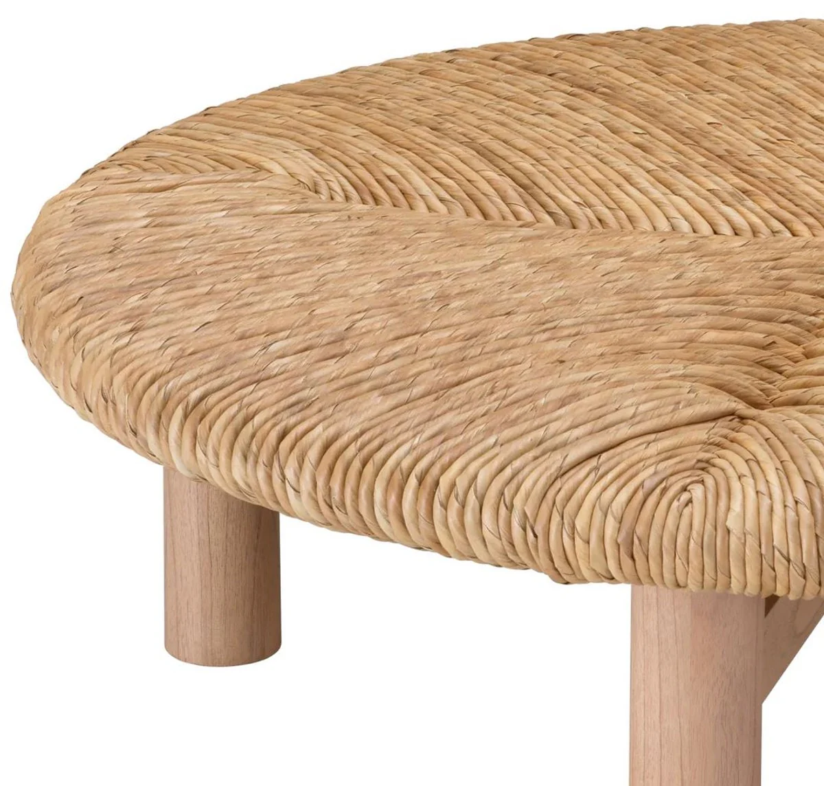 Luxury coffee table natural color Ø 100 x H. 30.5 cm - Round living room table - Living room furniture - Luxury furniture - Luxury furnishings