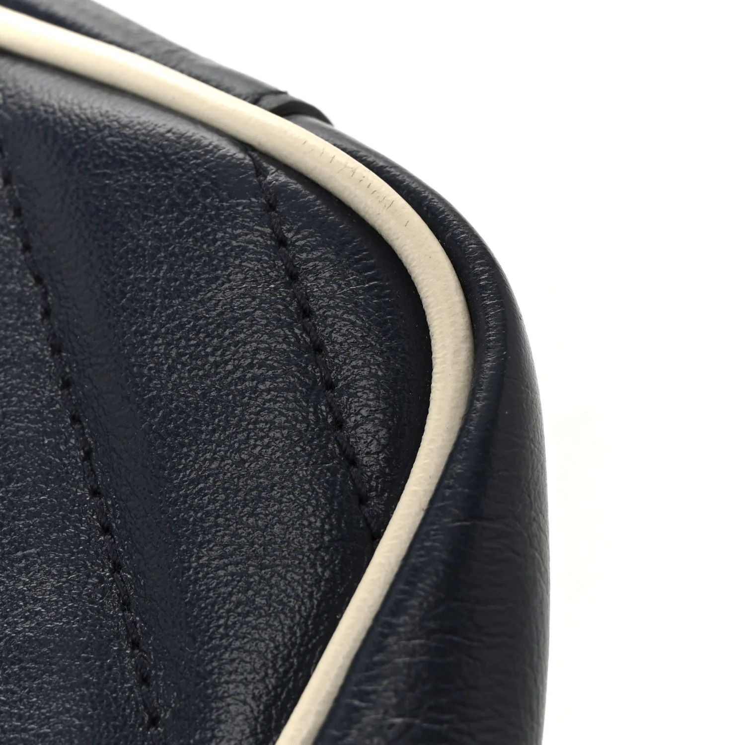 Vintage Effect Calfskin Matelasse Diagonal Small Torchon GG Marmont Shoulder Bag Blue Agata Mystic White - Top Club