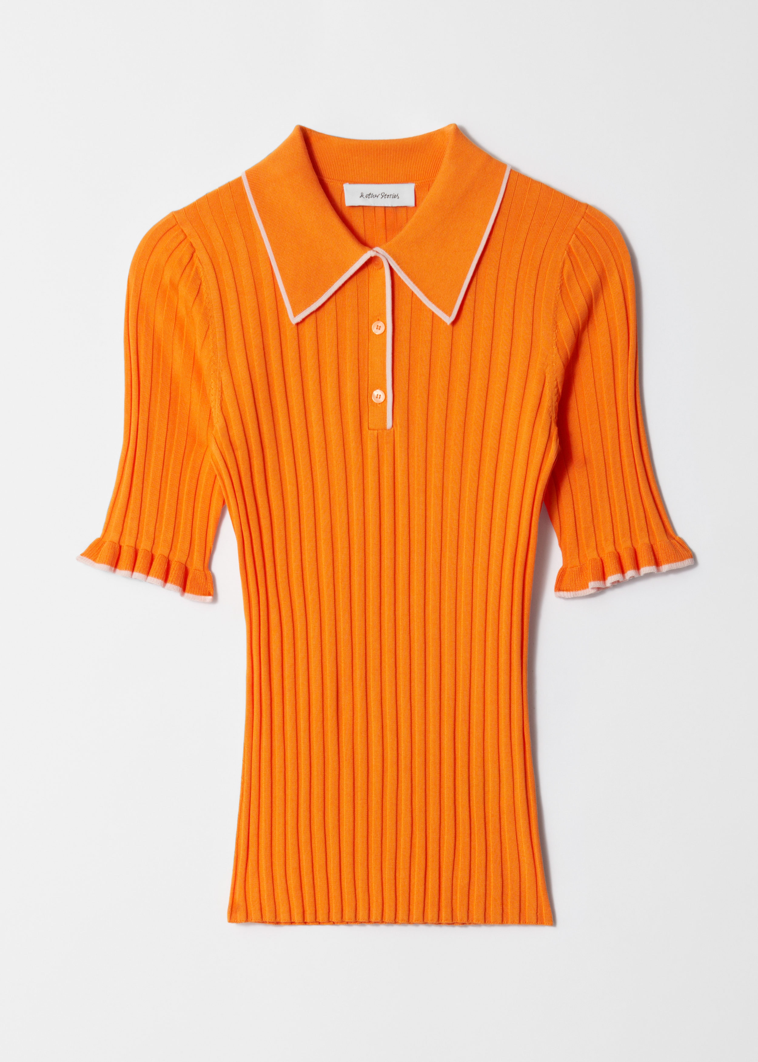 & Other Stories RIB-KNIT POLO SHIRT