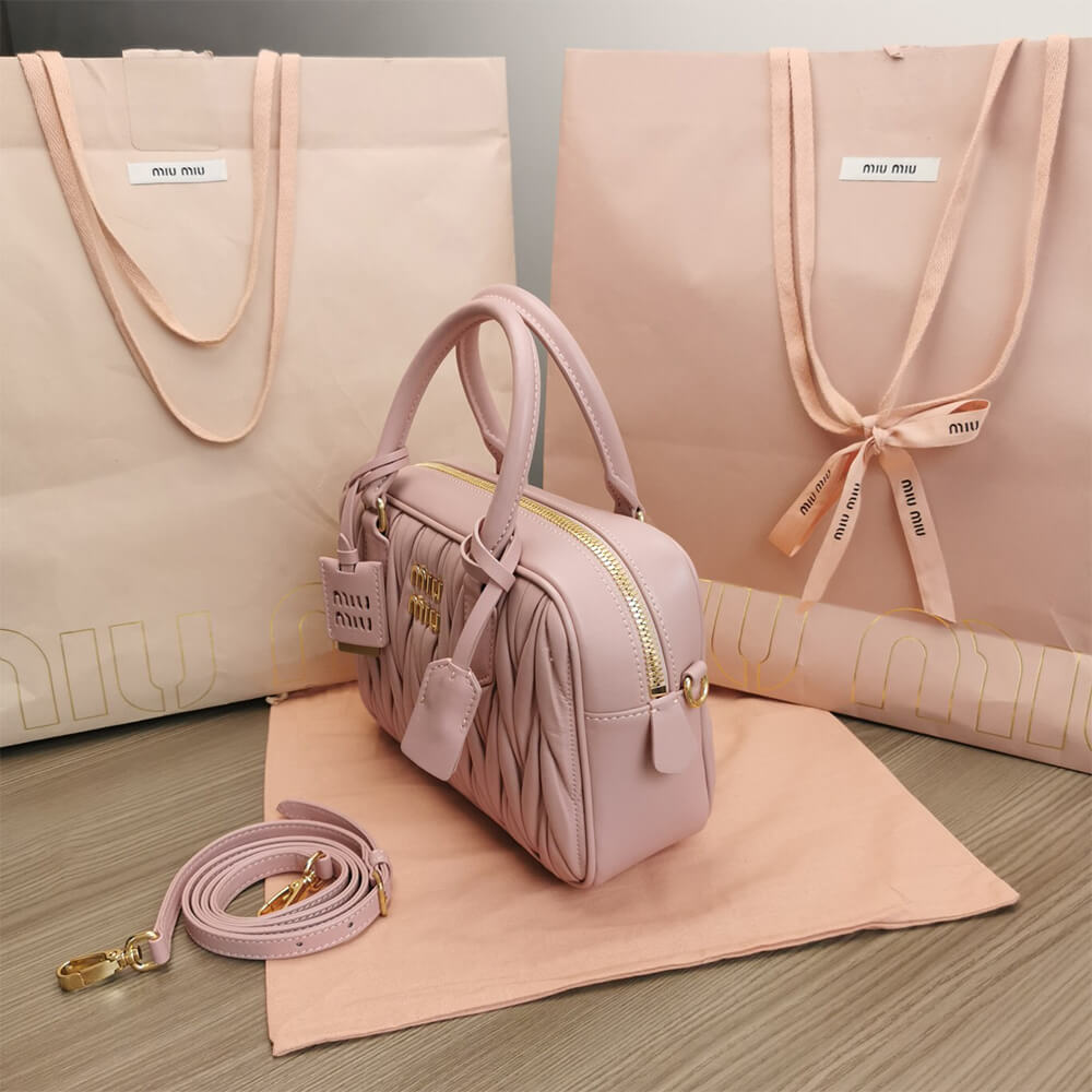 Matelasse nappa leather top-handle bag - Top Club