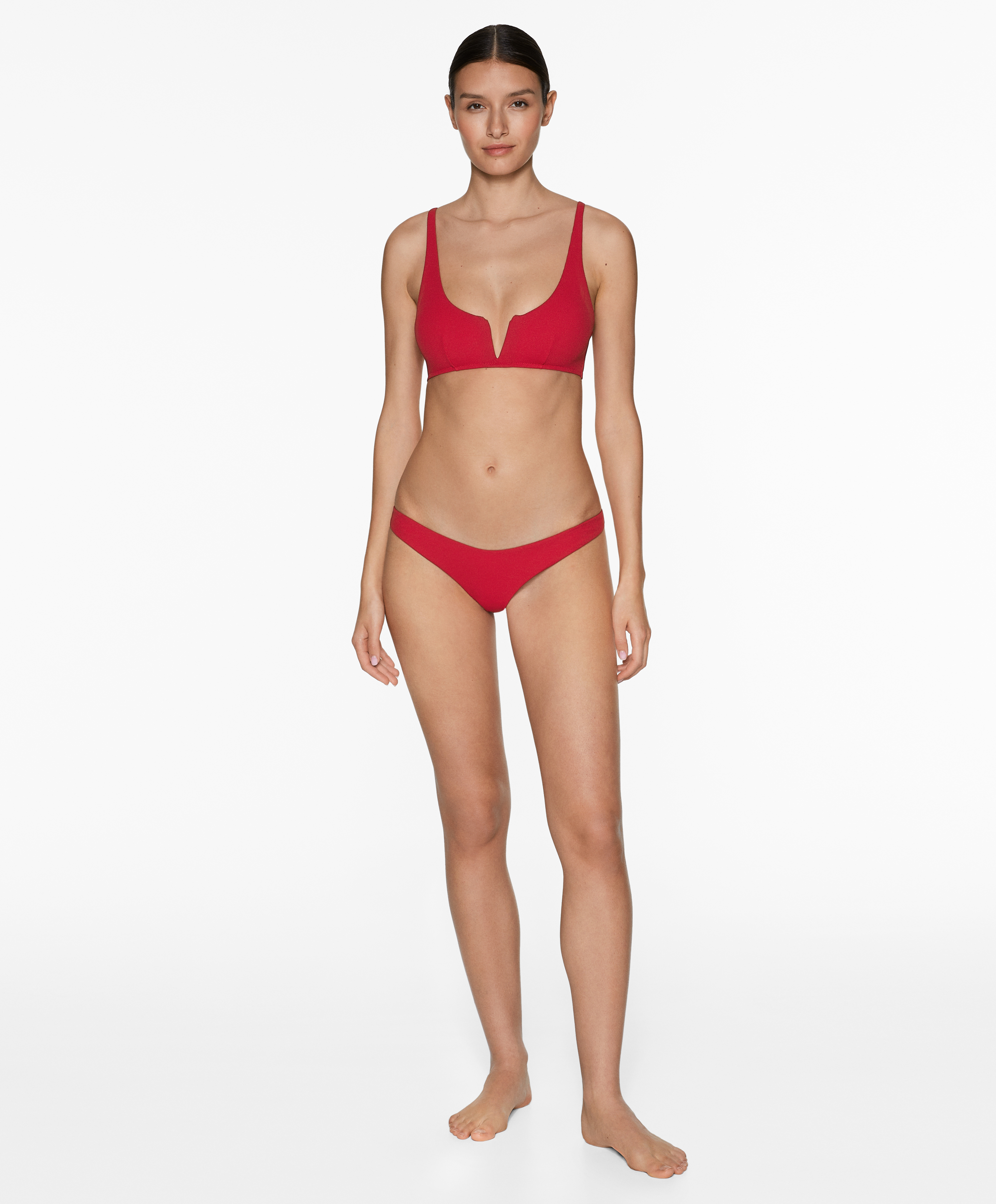 OYSHO Piqué medium-coverage U-cut bikini briefs